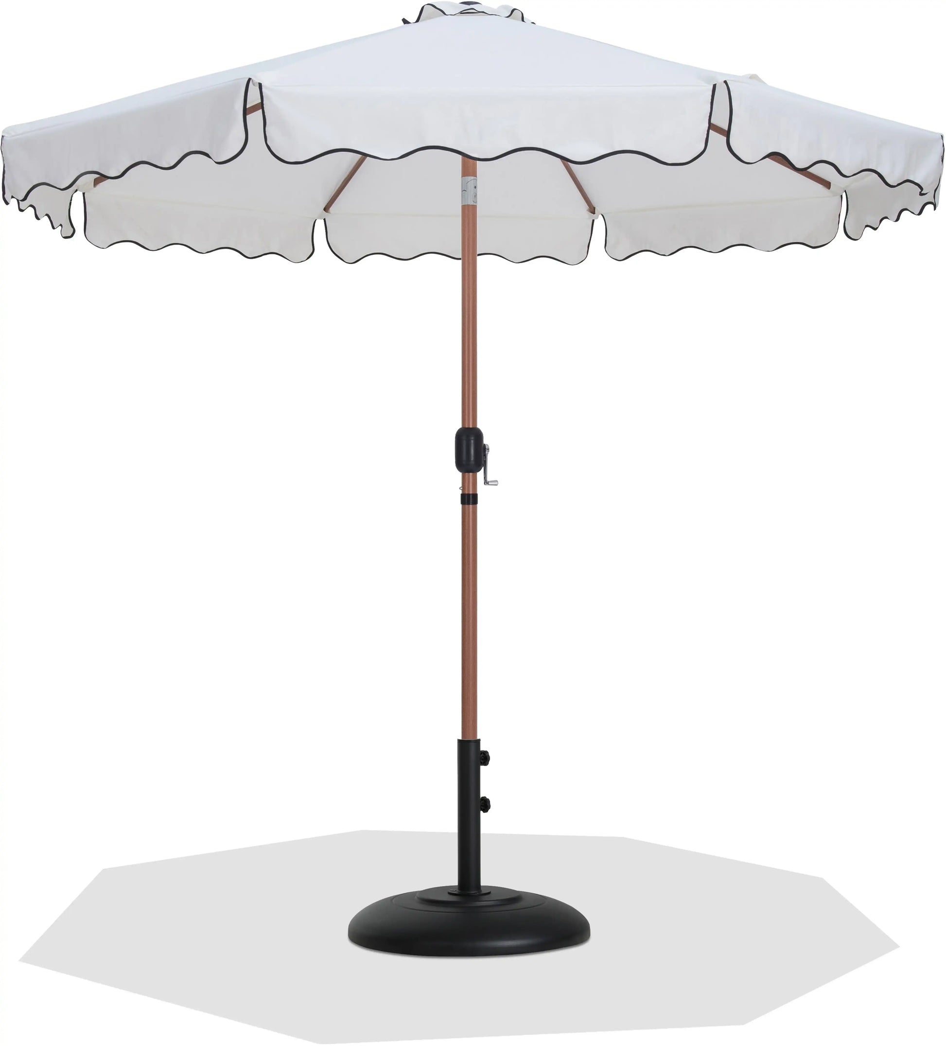 Amalfi - Patio Umbrella - Black Base / Light Brown Pole - Best Buy Furniture