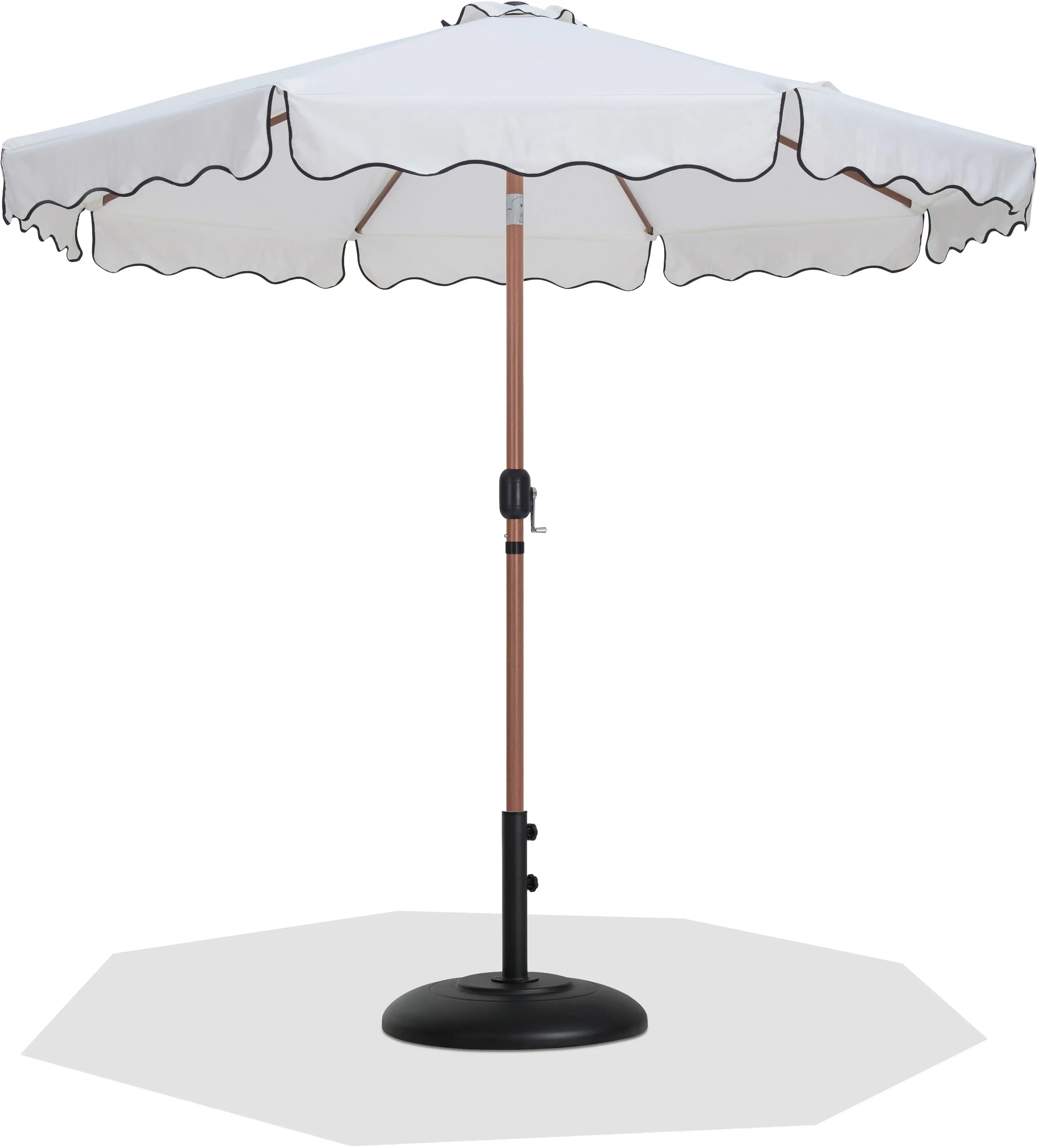 Amalfi - Patio Umbrella - Black Base / Light Brown Pole - Best Buy Furniture