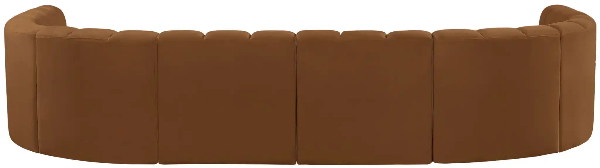 Arc - Velvet Modular U-Shaped Sectional - Saddle
