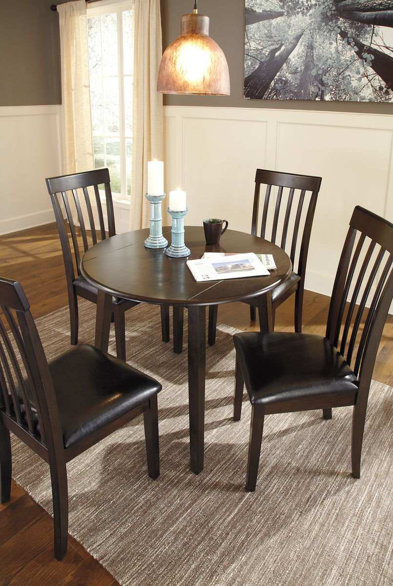 Hammis - Round Dining Drop Leaf Table Set - Best Buy Furniture