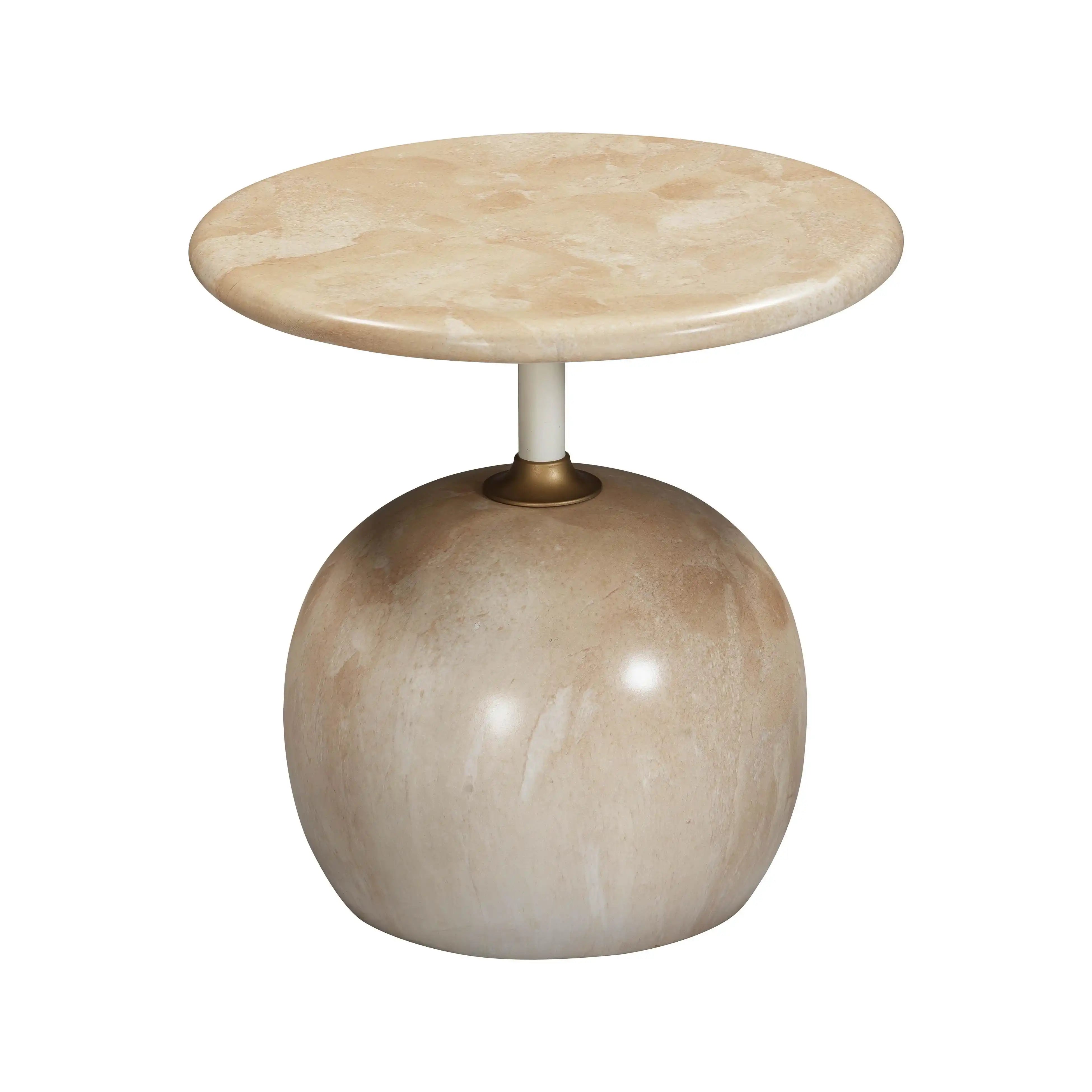 Mire - Faux Marble Side Table - Rose - Best Buy Furniture