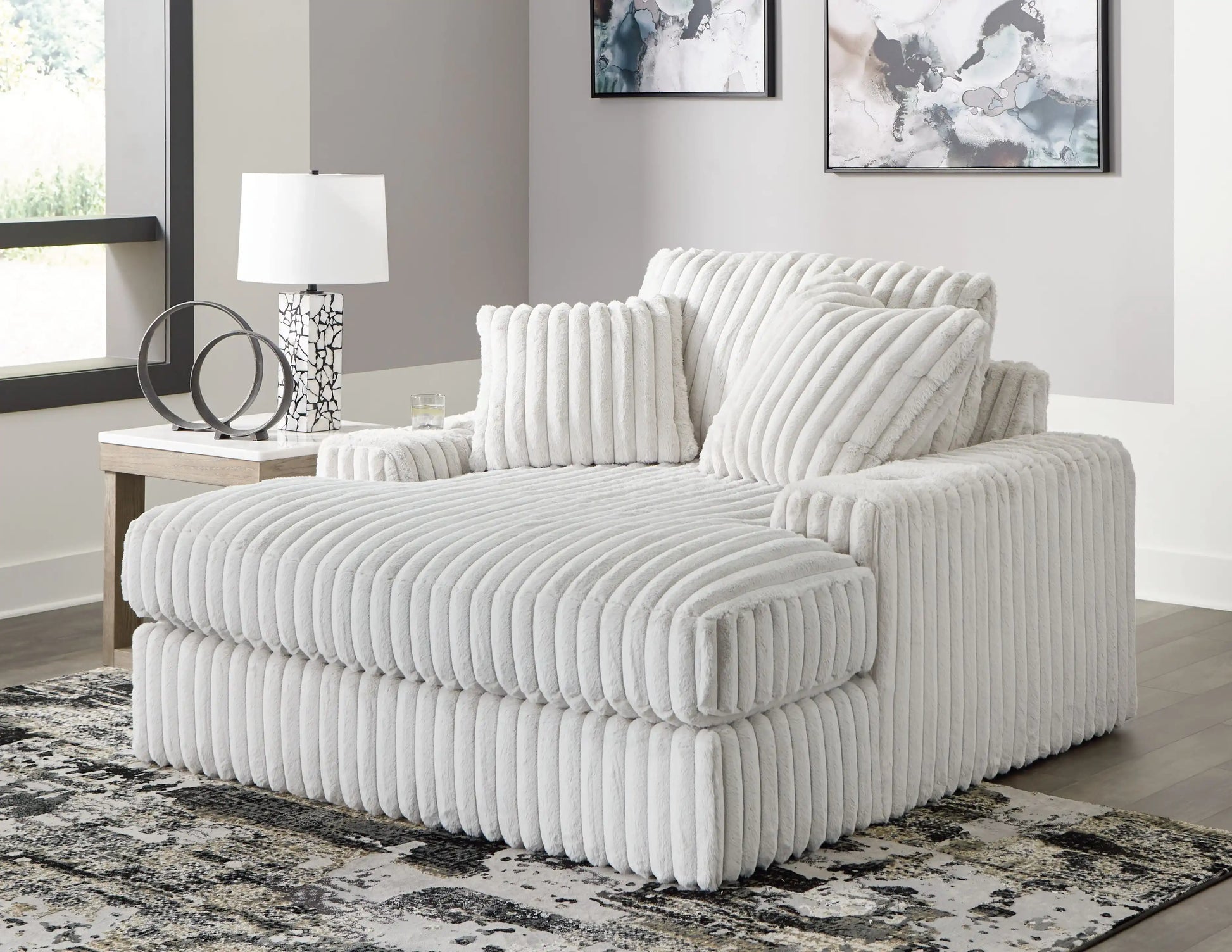 Stupendous - Oversized Chaise - Alloy - Best Buy Furniture