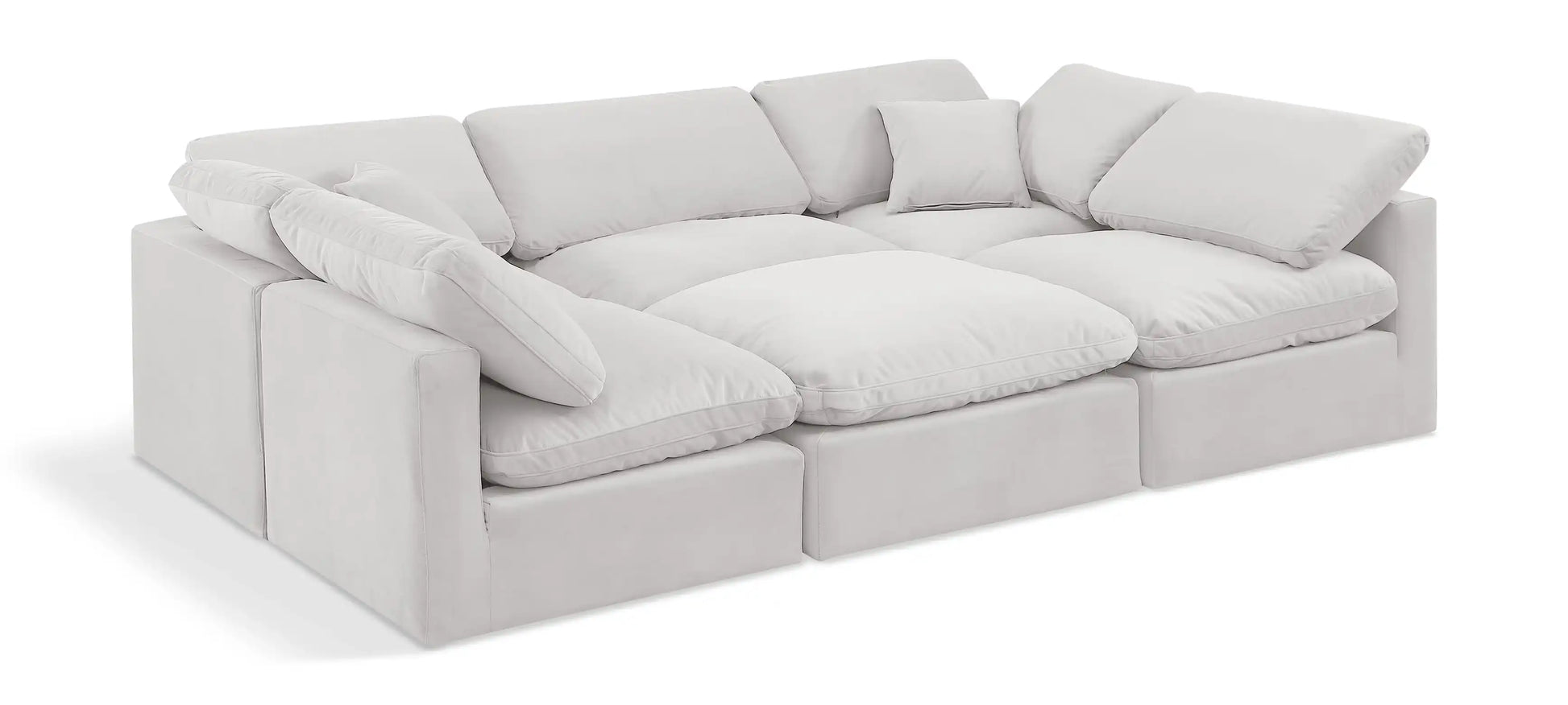 Indulge - Velvet 6 Piece Modular Sectional - Best Buy Furniture