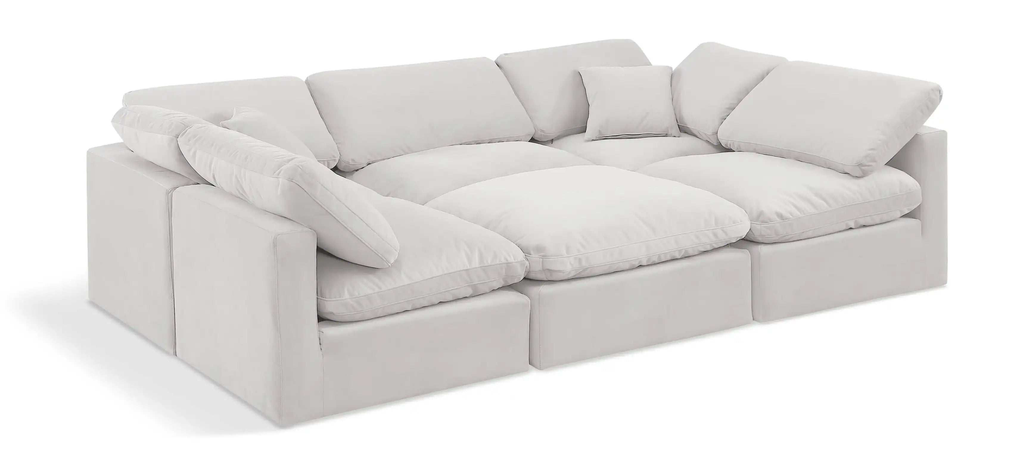 Indulge - Velvet 6 Piece Modular Sectional - Best Buy Furniture