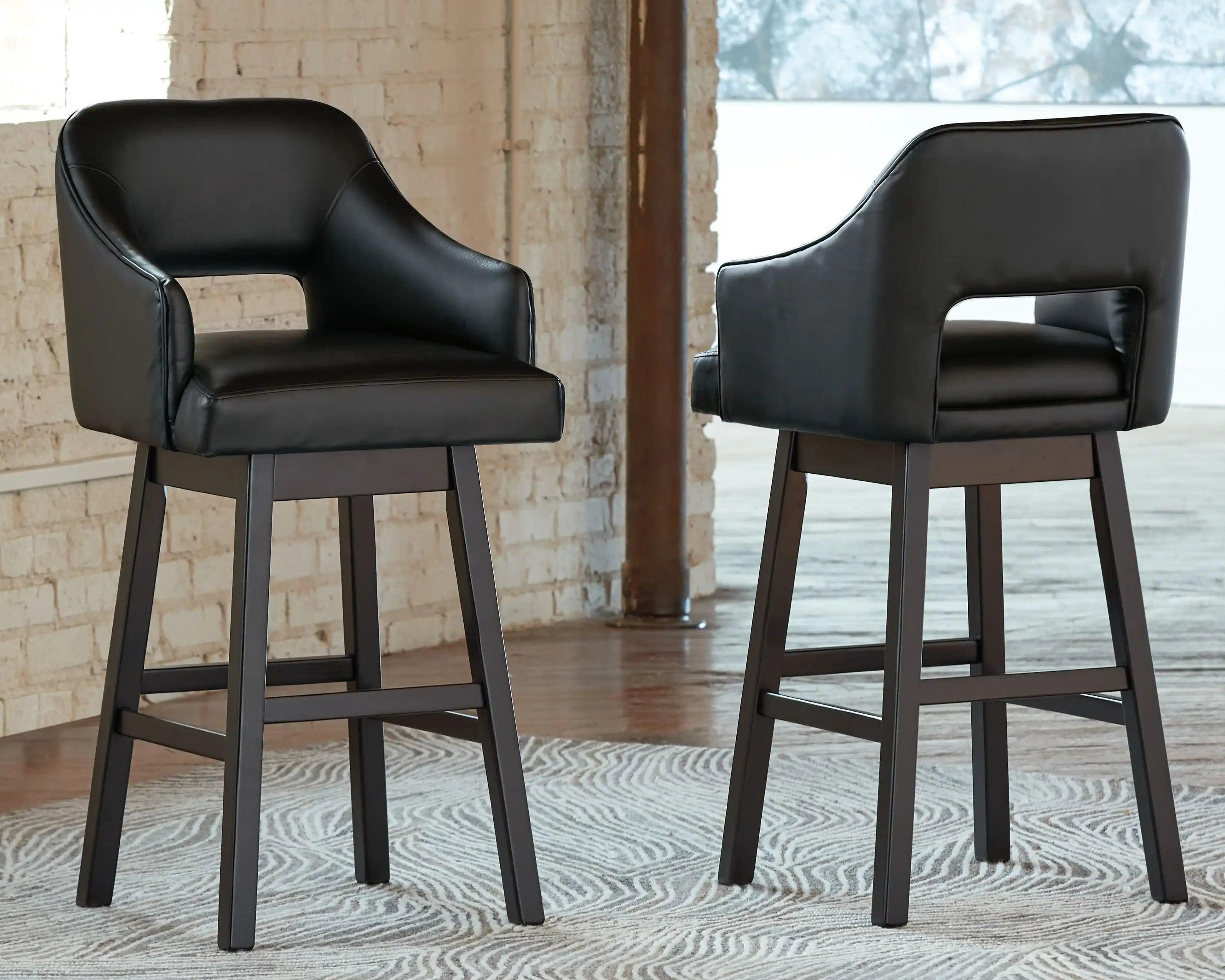 Tallenger - Upholstered Swivel Barstool (Set of 2) - Best Buy Furniture