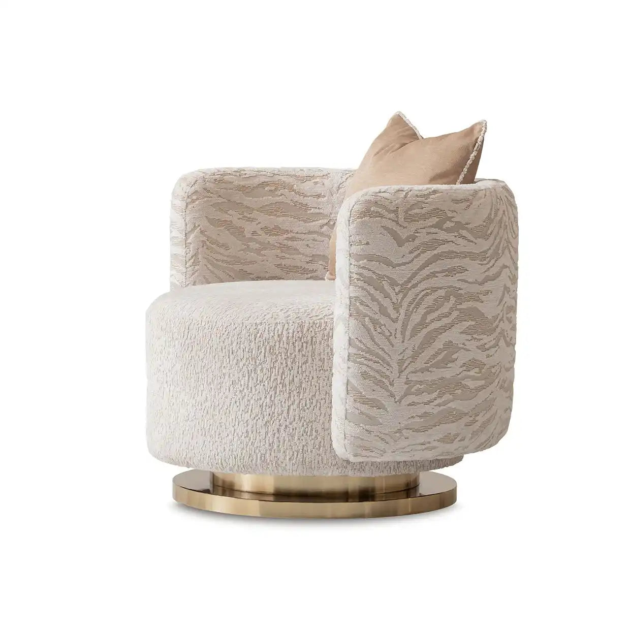 Savannah Breeze - Swivel Chair - Cashmere / Bright Gold - Best Buy Furniture