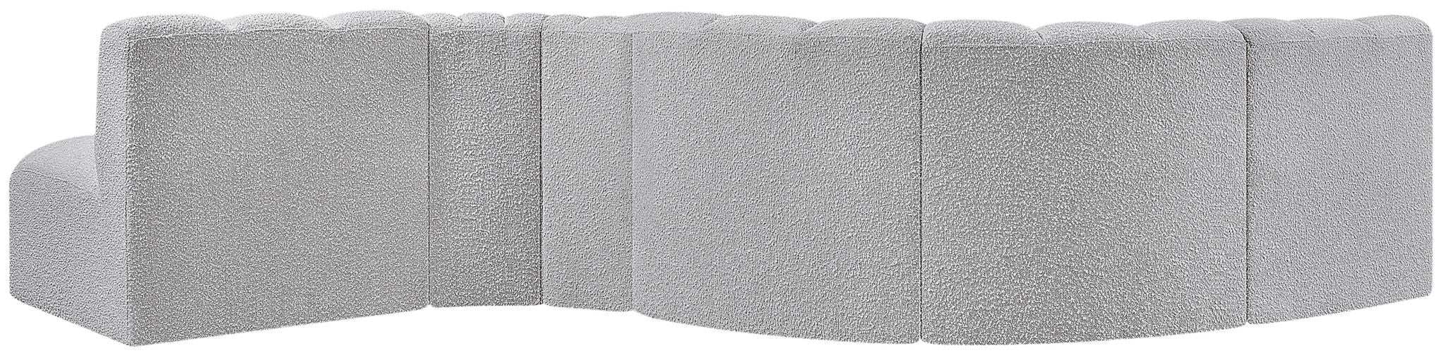 Arc - Boucle Fabric 6 Piece Curved Modular Sofa
