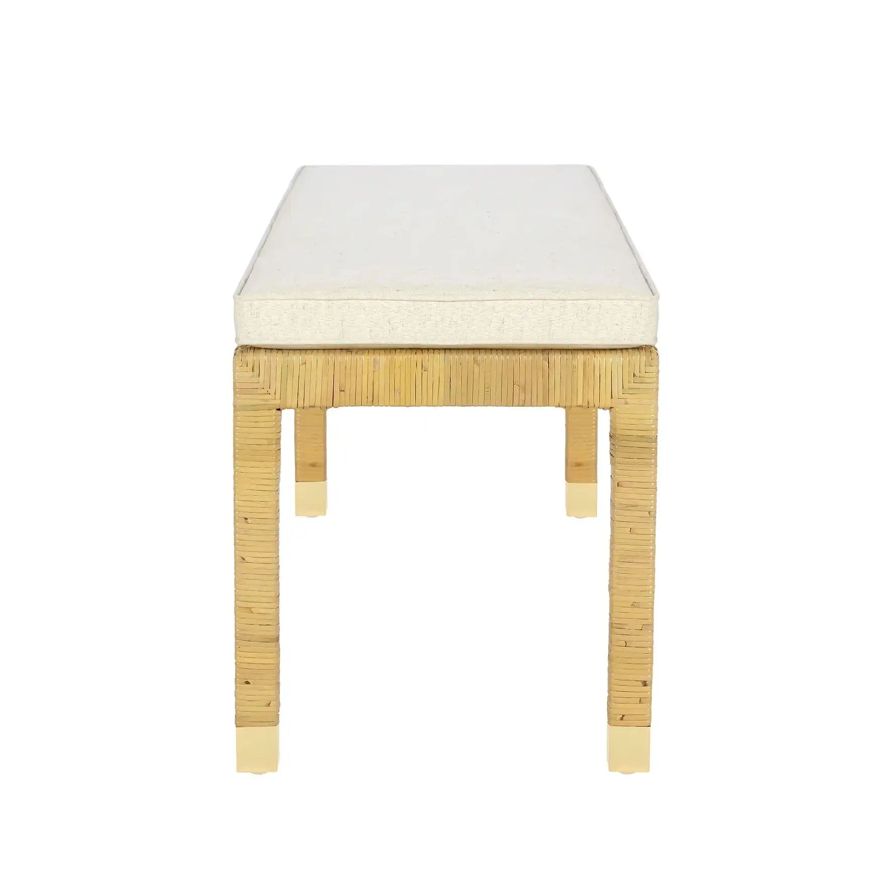 Amara - Woven Rattan Bench