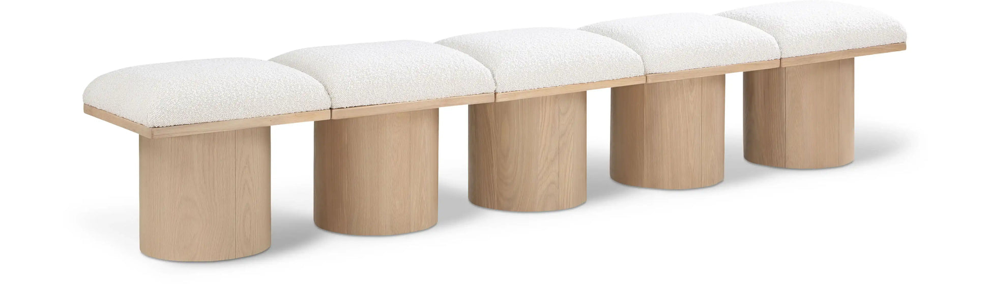 Pavilion - 5 Piece Modular Bench With Natural Base - Best Buy Furniture
