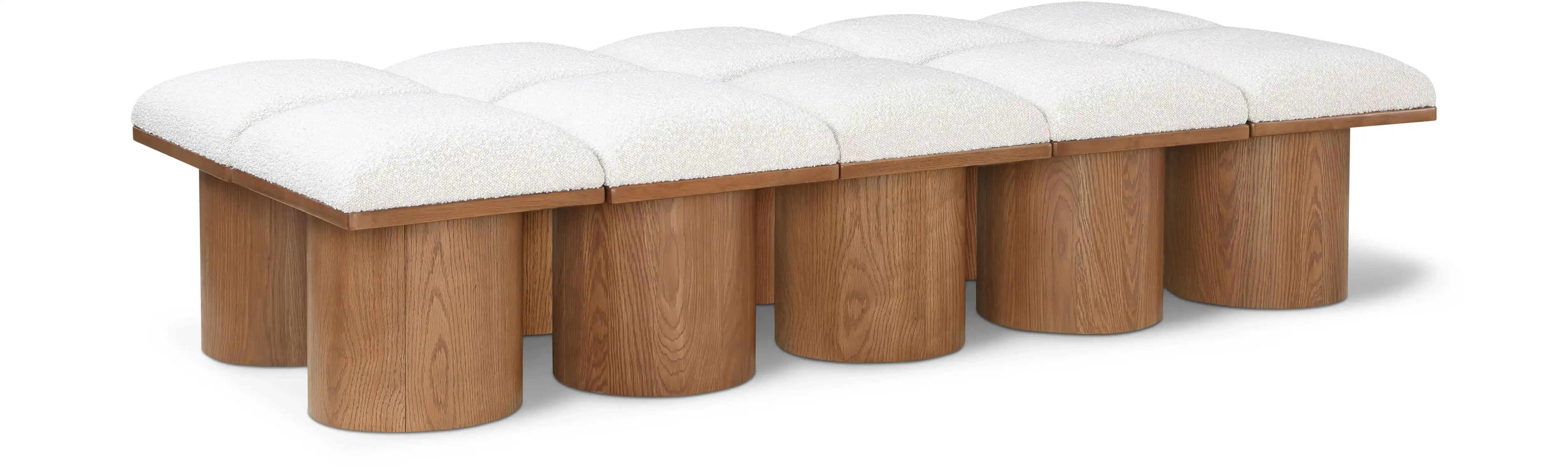 Pavilion - 10 Piece Modular Bench With Brown Base - Best Buy Furniture