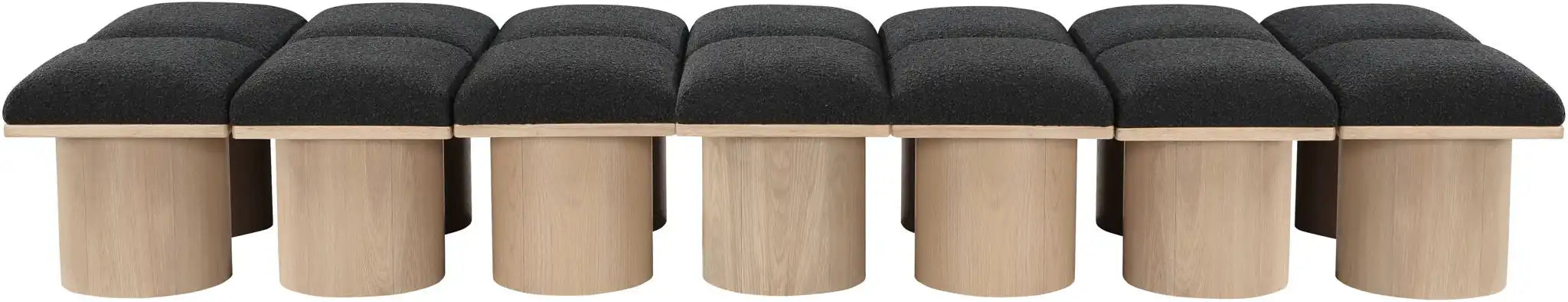Pavilion - 14 Piece Modular Bench With Natural Base