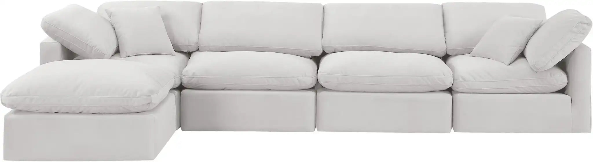 Indulge - Velvet 5 Piece Modular Sectional With Chaise