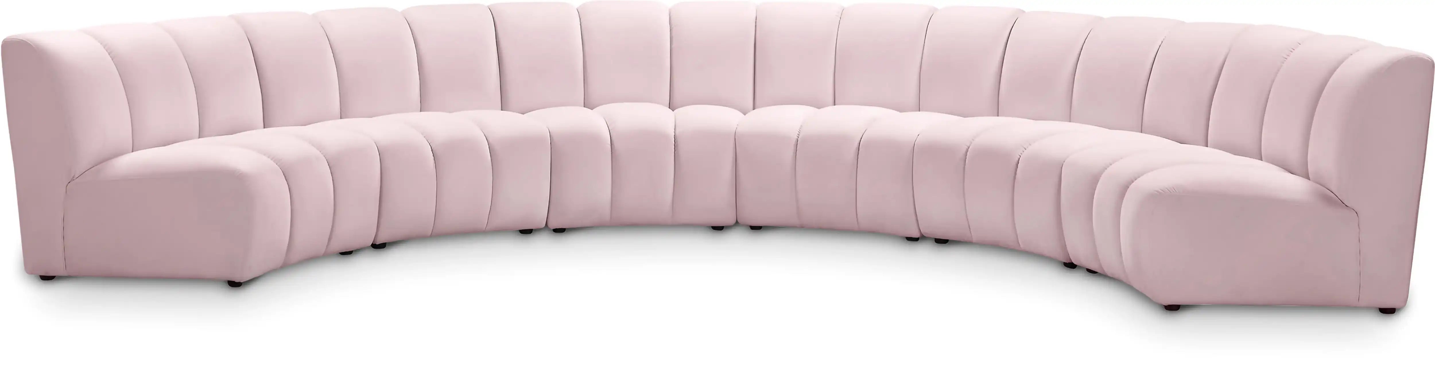 Infinity - 6 Piece Velvet Modular Sectional - Best Buy Furniture