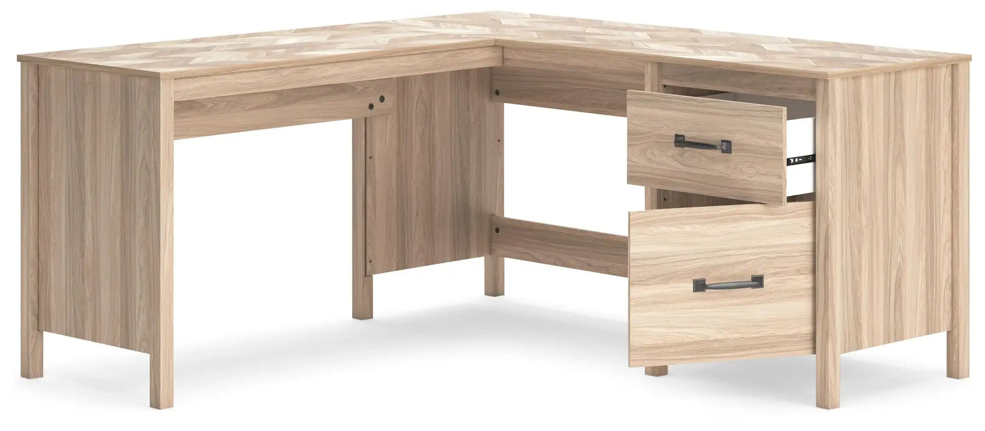Battelle - 60" Home Office Desk With Return - Tan - Best Buy Furniture
