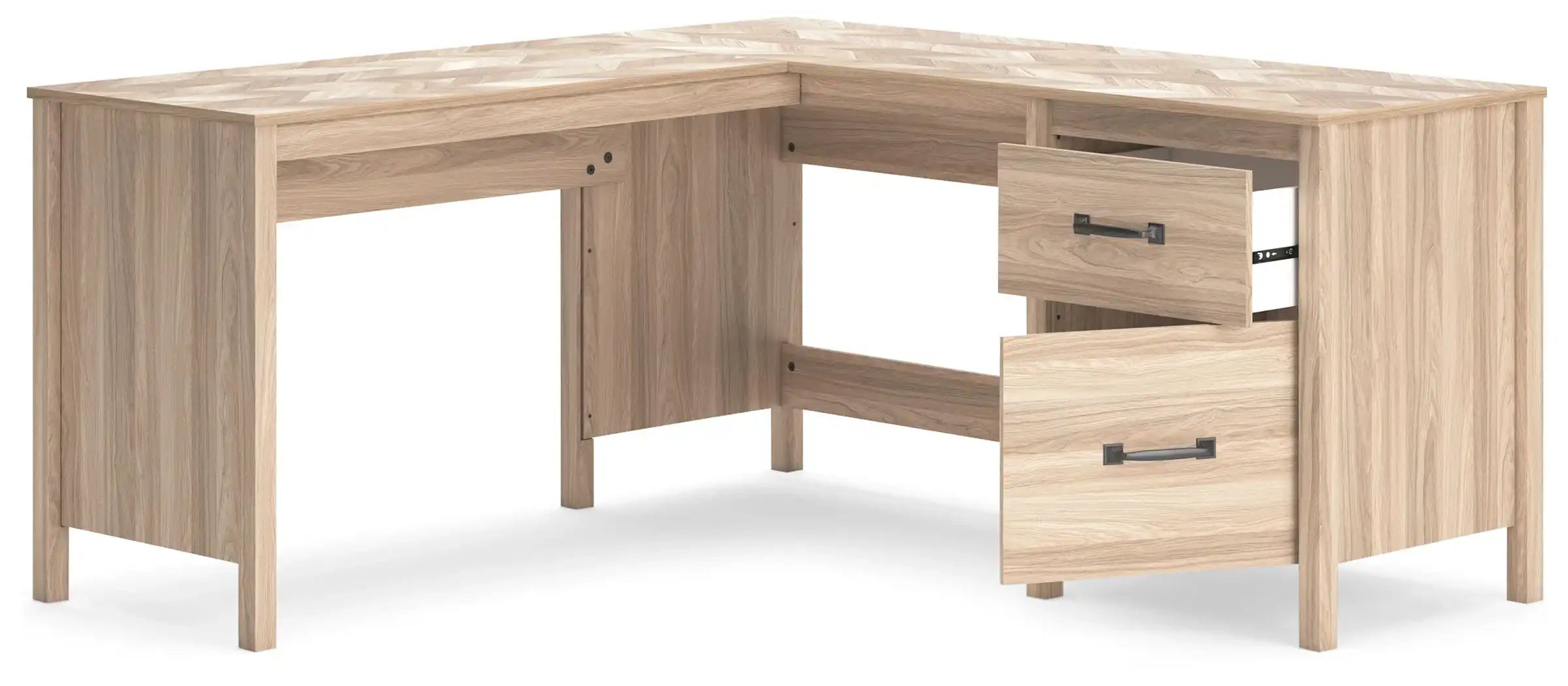 Battelle - 60" Home Office Desk With Return - Tan - Best Buy Furniture