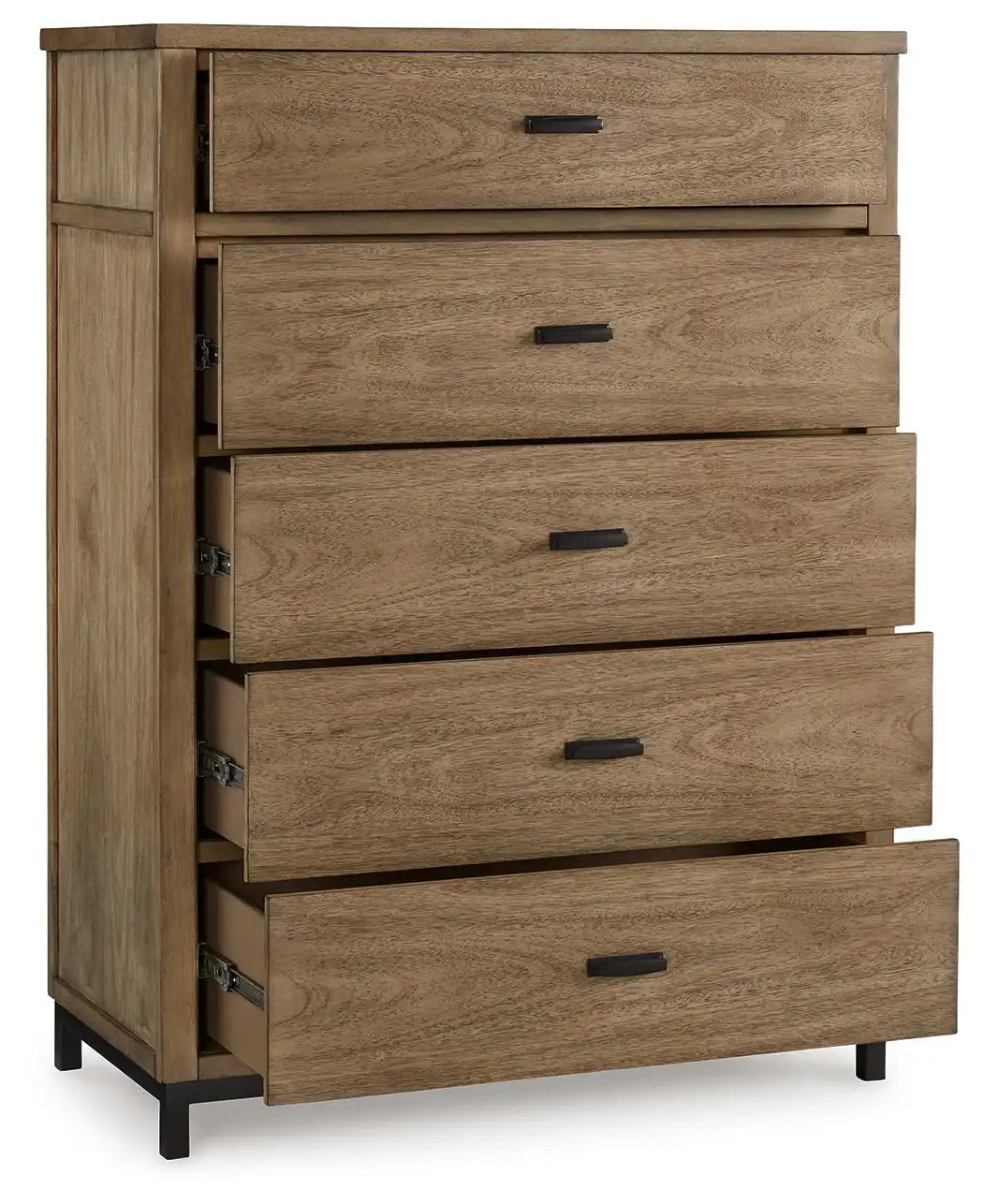 Tomtyn - Five Drawer Chest - Light Brown - Best Buy Furniture
