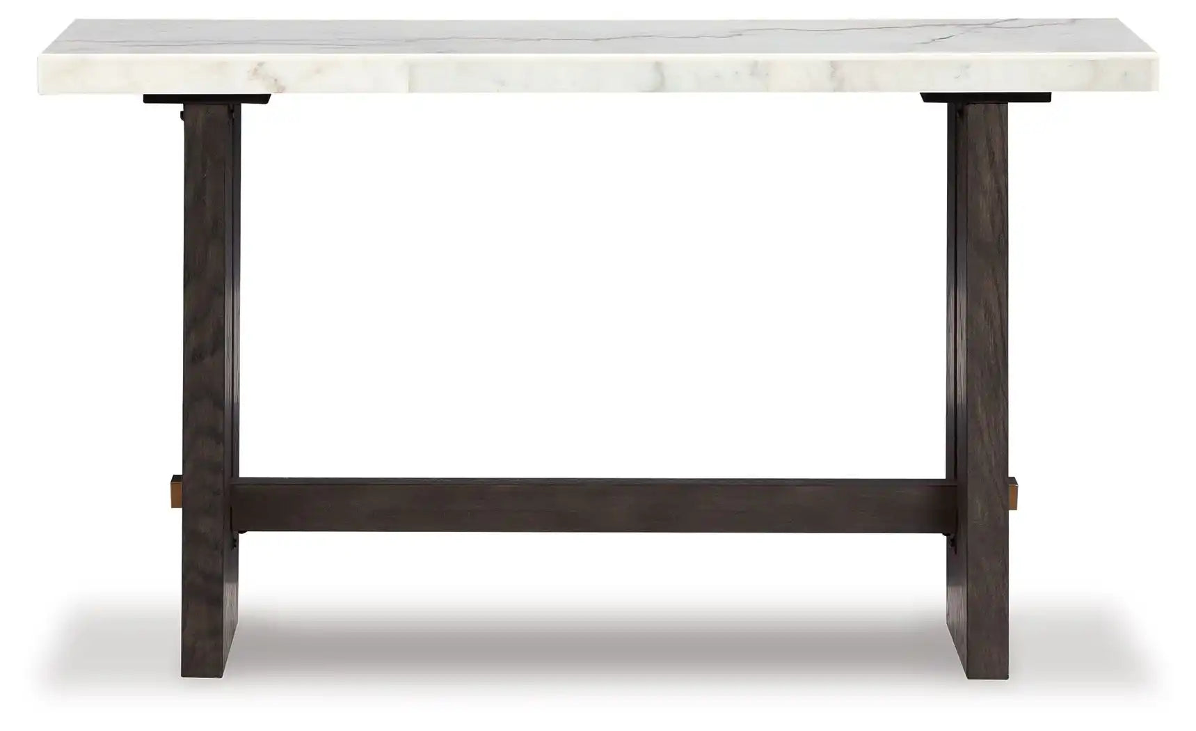 Burkhaus - Sofa Table - White / Dark Brown - Best Buy Furniture