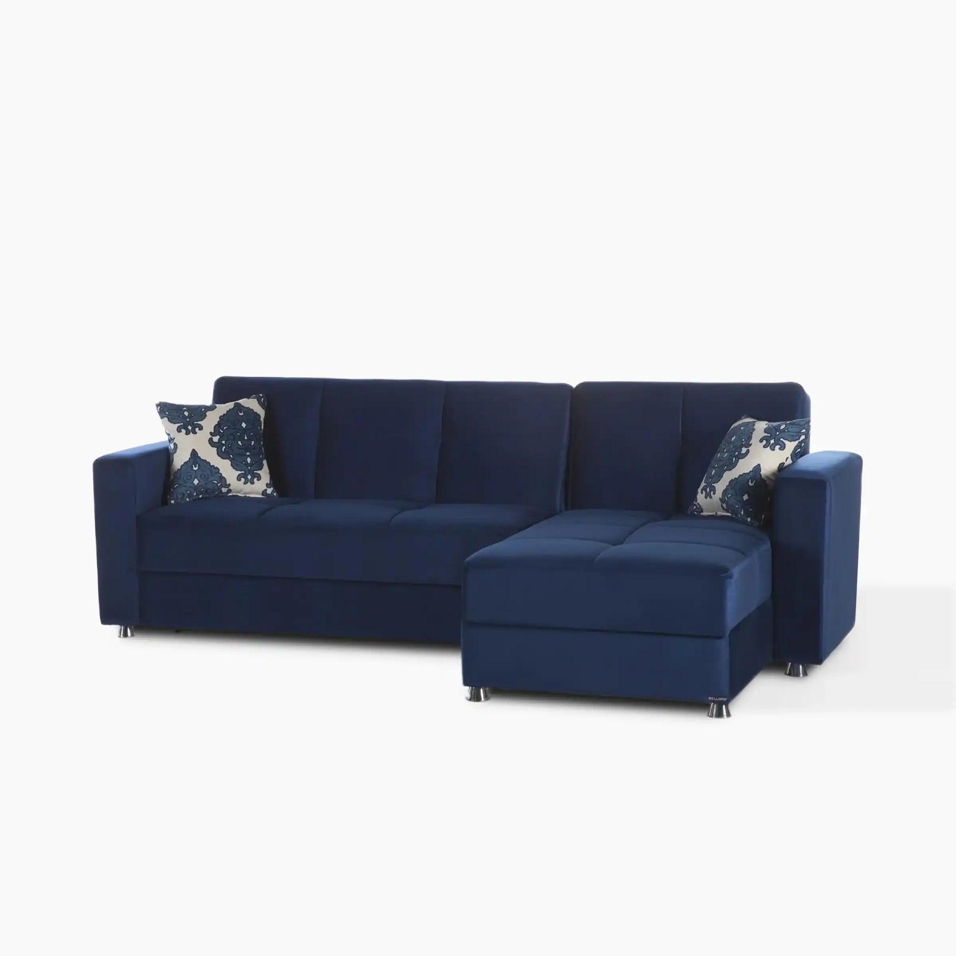 ELEGANT 102" Wide Reversible Sleeper Sectional with Storage – Velvet Fabric - Best Buy Furniture