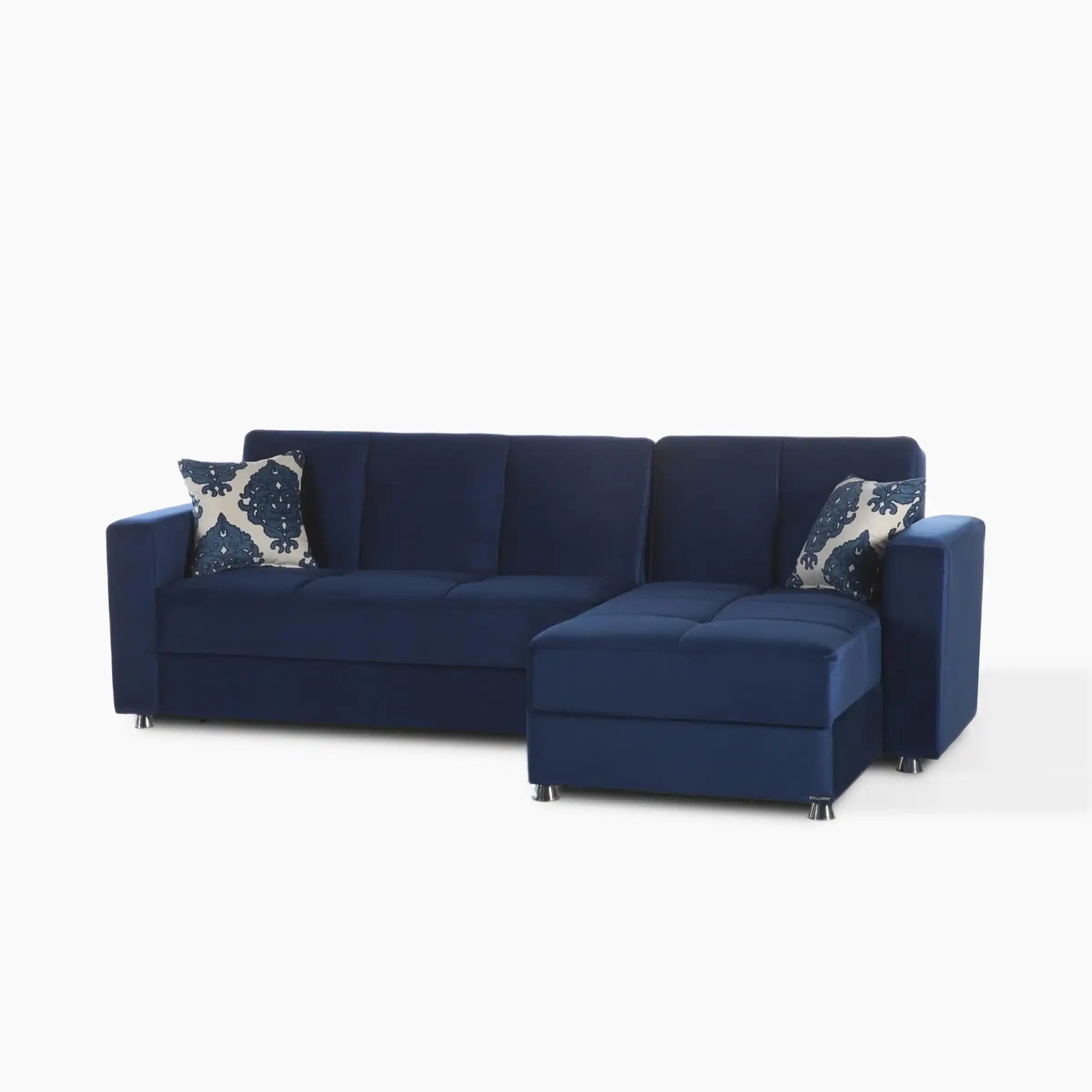 ELEGANT 102" Wide Reversible Sleeper Sectional with Storage – Velvet Fabric - Best Buy Furniture