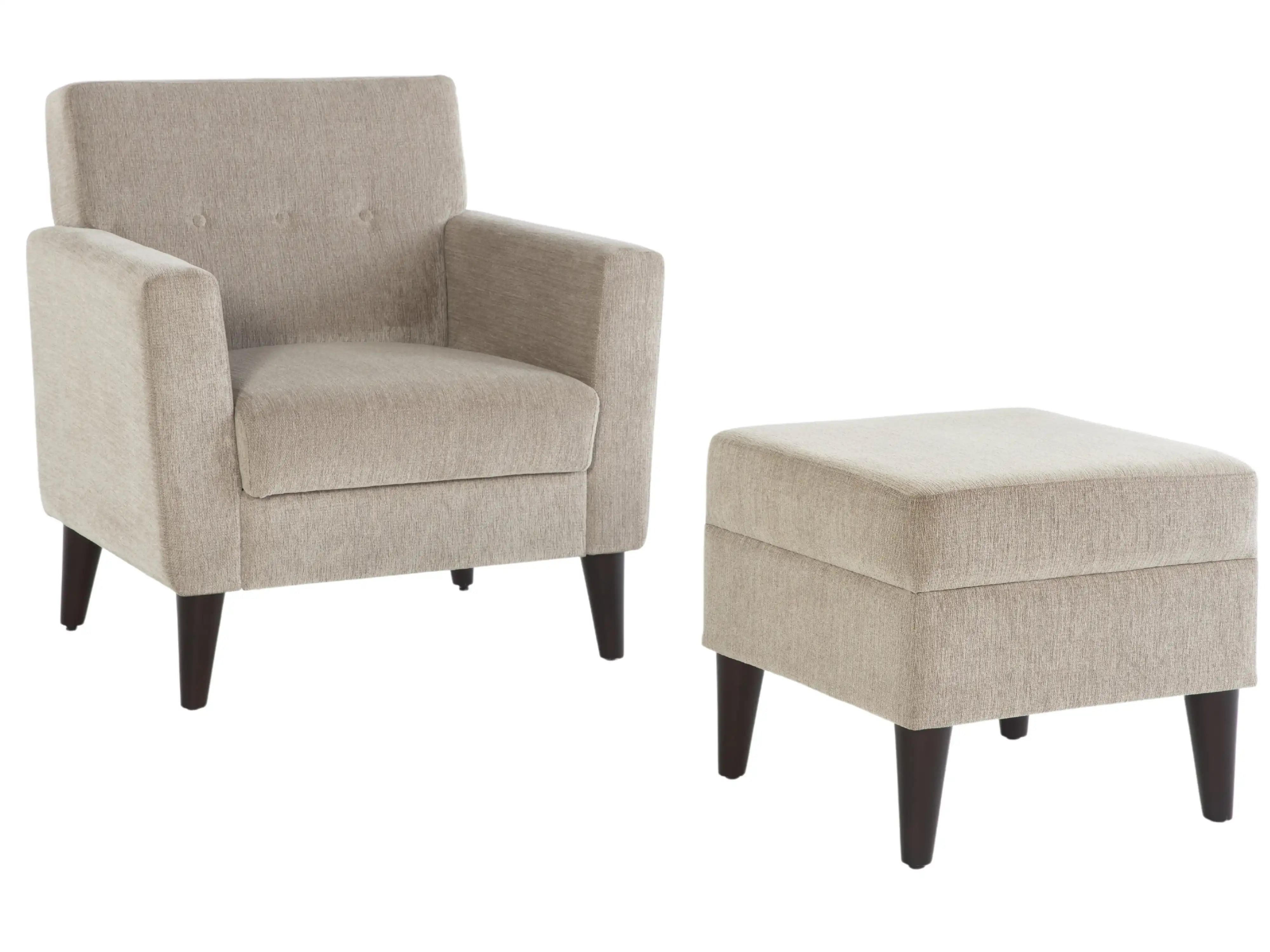 Theo Accent Chair & Ottoman - Best Buy Furniture