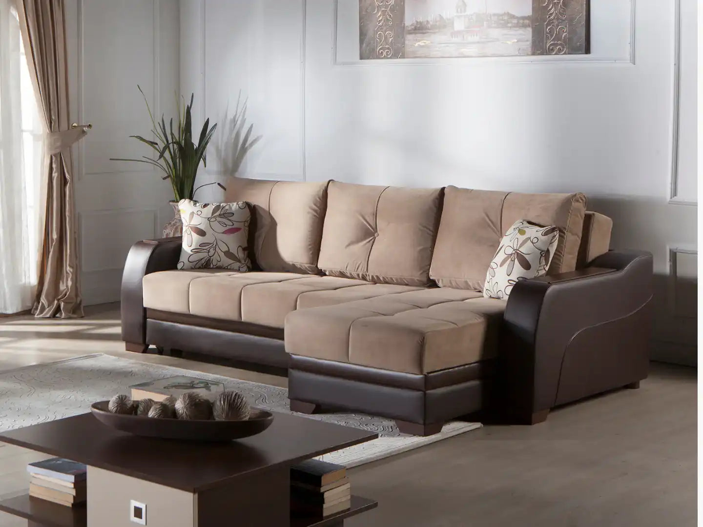 ULTRA Sleeper Sectional Sofa – 97” Wide, Reversible Chaise, Queen-Size Sleeper, Contemporary Comfort & Functionality - Best Buy Furniture