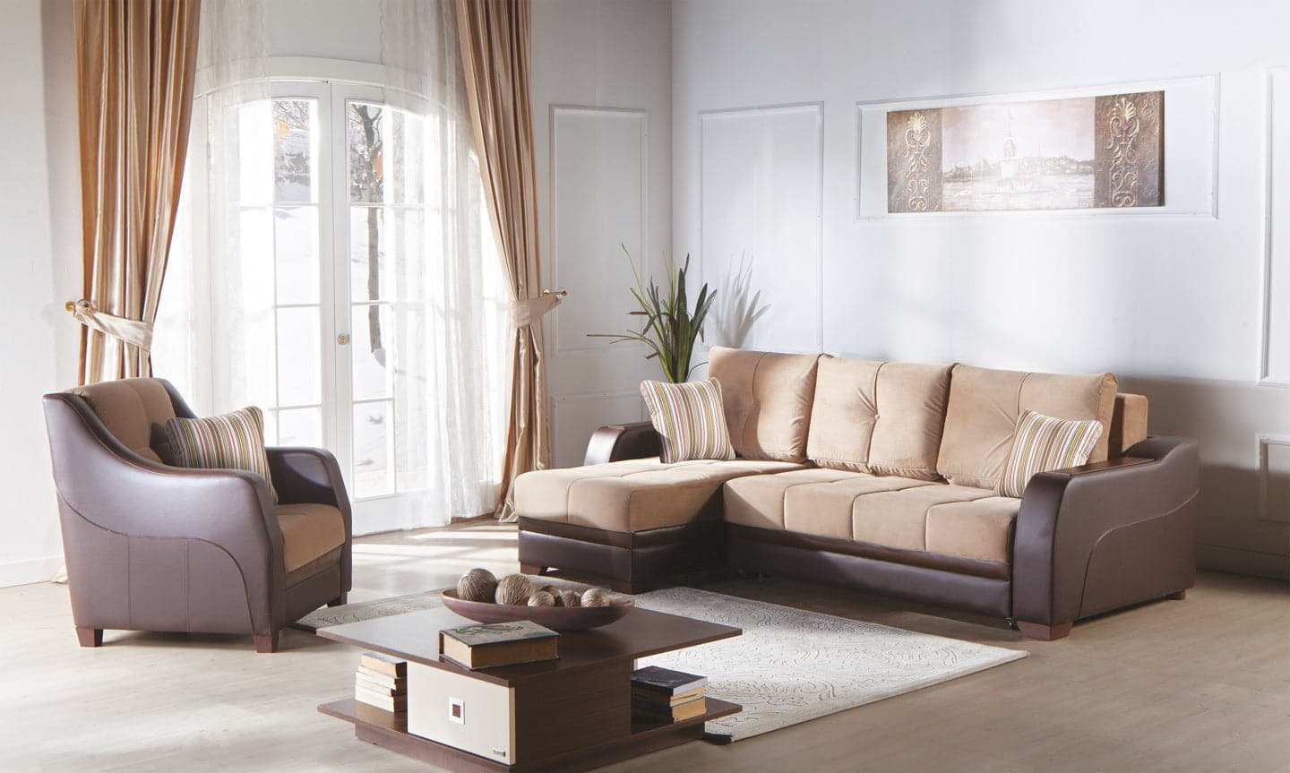 ULTRA Sleeper Sectional Sofa – 97” Wide, Reversible Chaise, Queen-Size Sleeper, Contemporary Comfort & Functionality - Best Buy Furniture