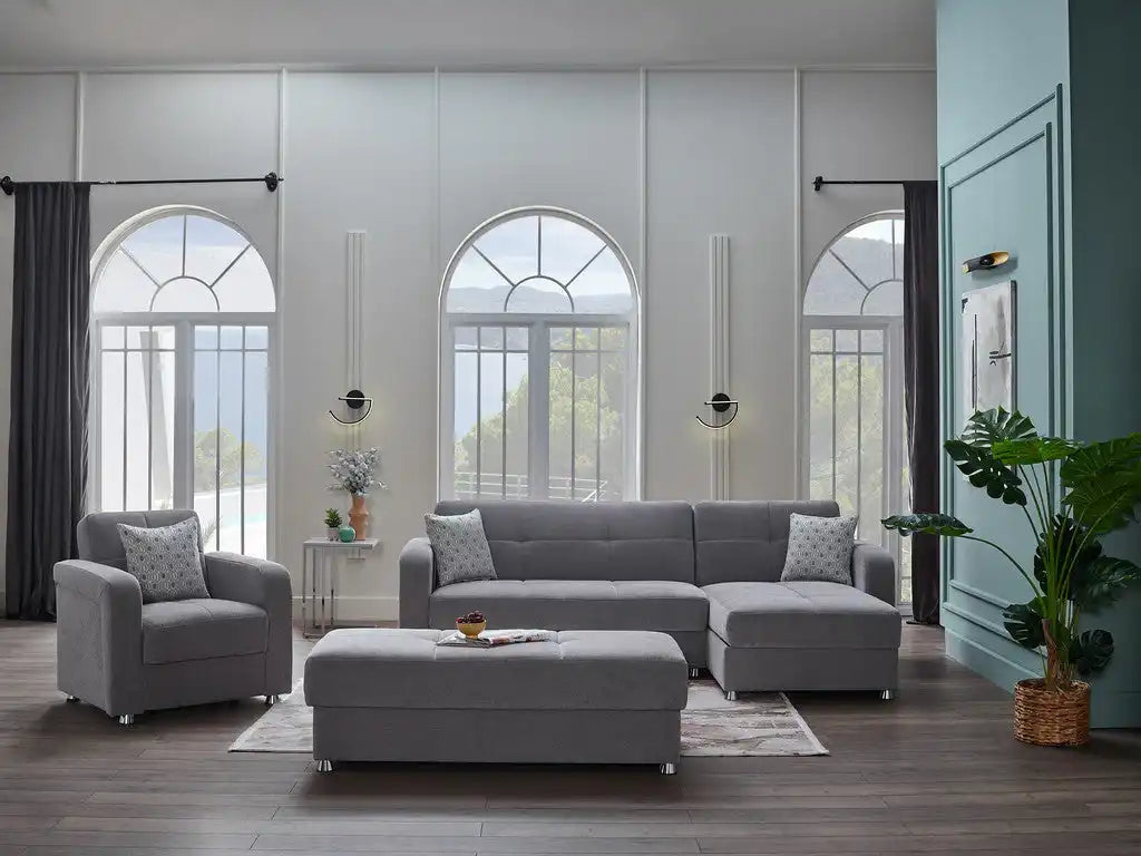 Vision 2-Piece L-Shaped Sleeper Sectional Sofa – 102” Wide, Reversible Chaise, Modern Comfort & Functionality - Best Buy Furniture