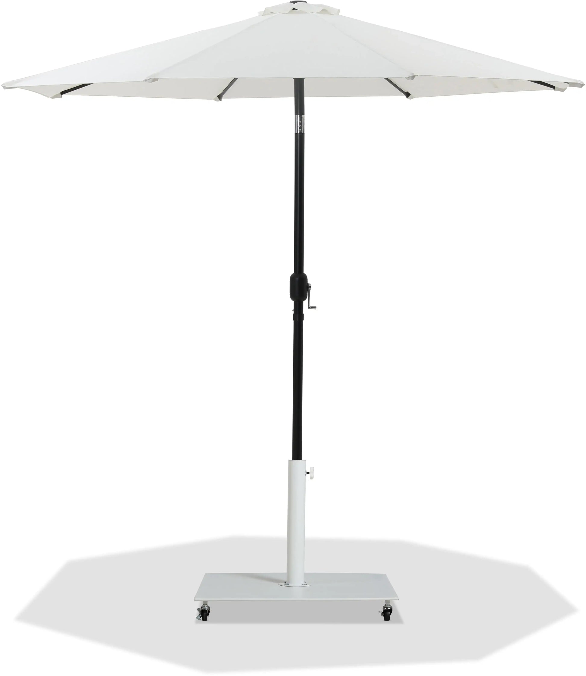 Fiji - Aluminum Patio Umbrella With Square White And Black Base - Best Buy Furniture