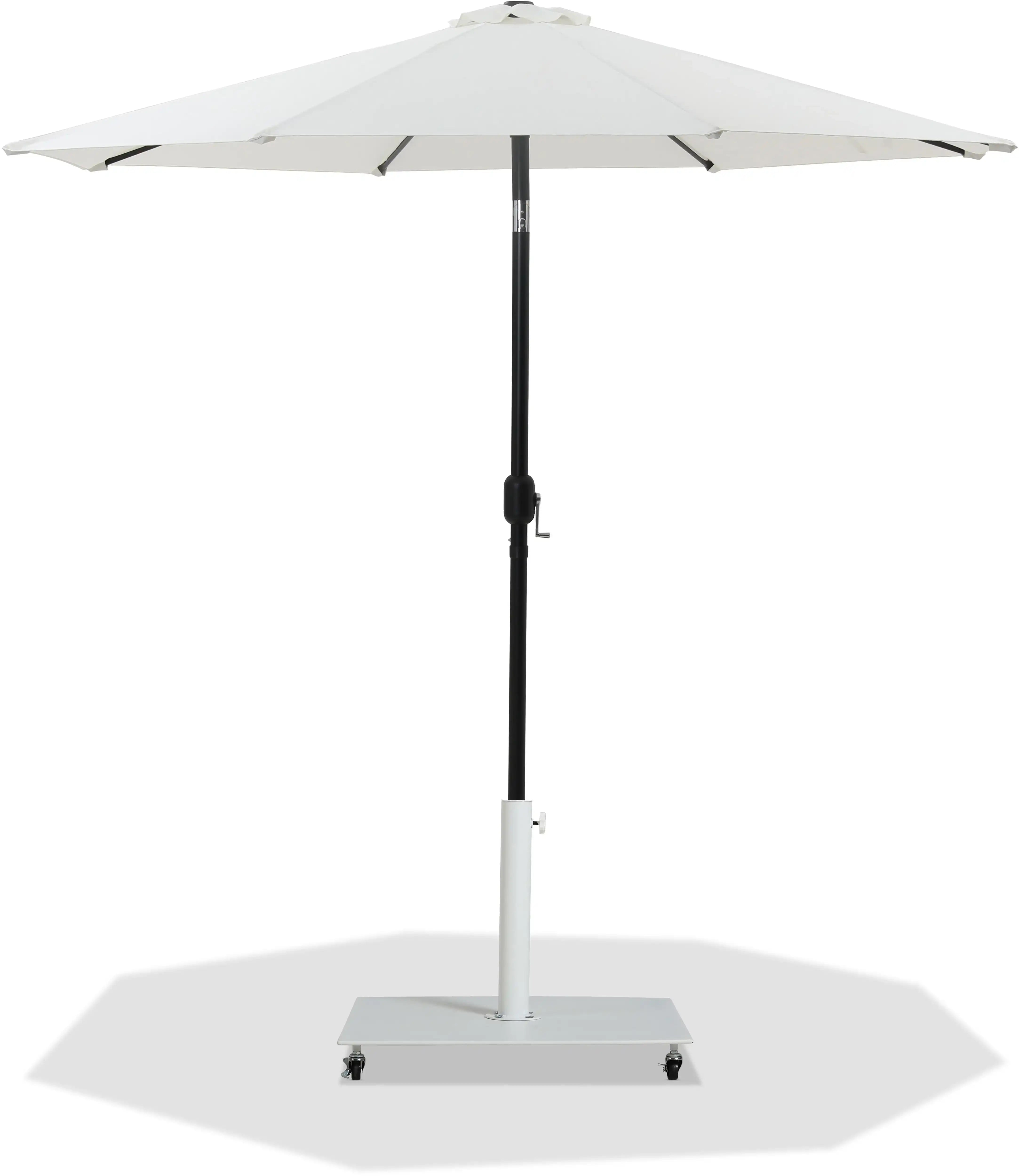 Fiji - Aluminum Patio Umbrella With Square White And Black Base - Best Buy Furniture
