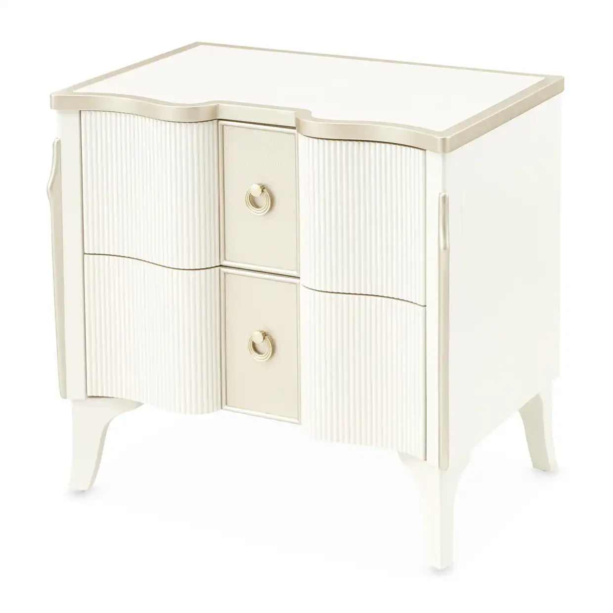 La Marisia - Nightstand - Creamy Pearl - Best Buy Furniture