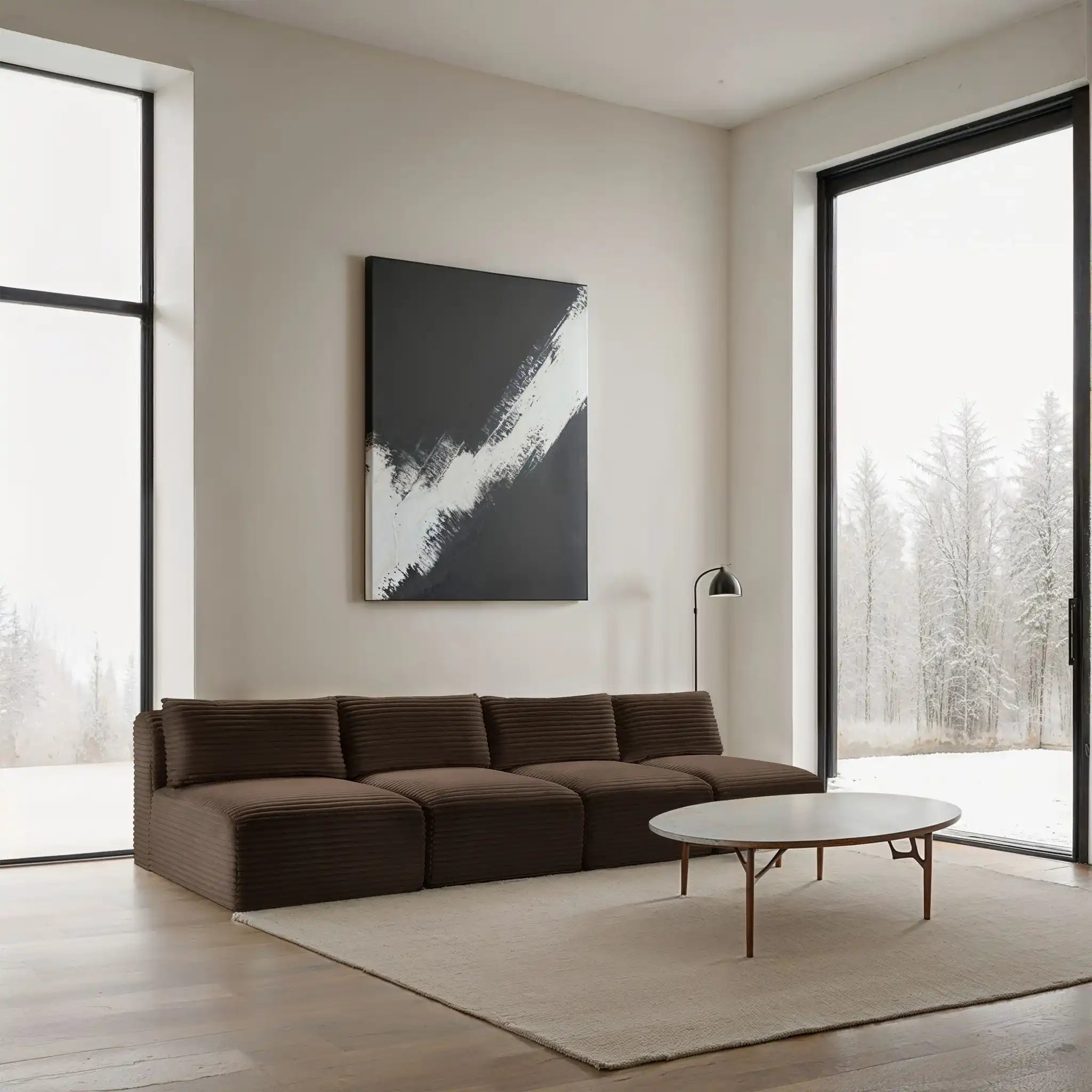 Shaggy - 4 Seat Modular Armless Sofa