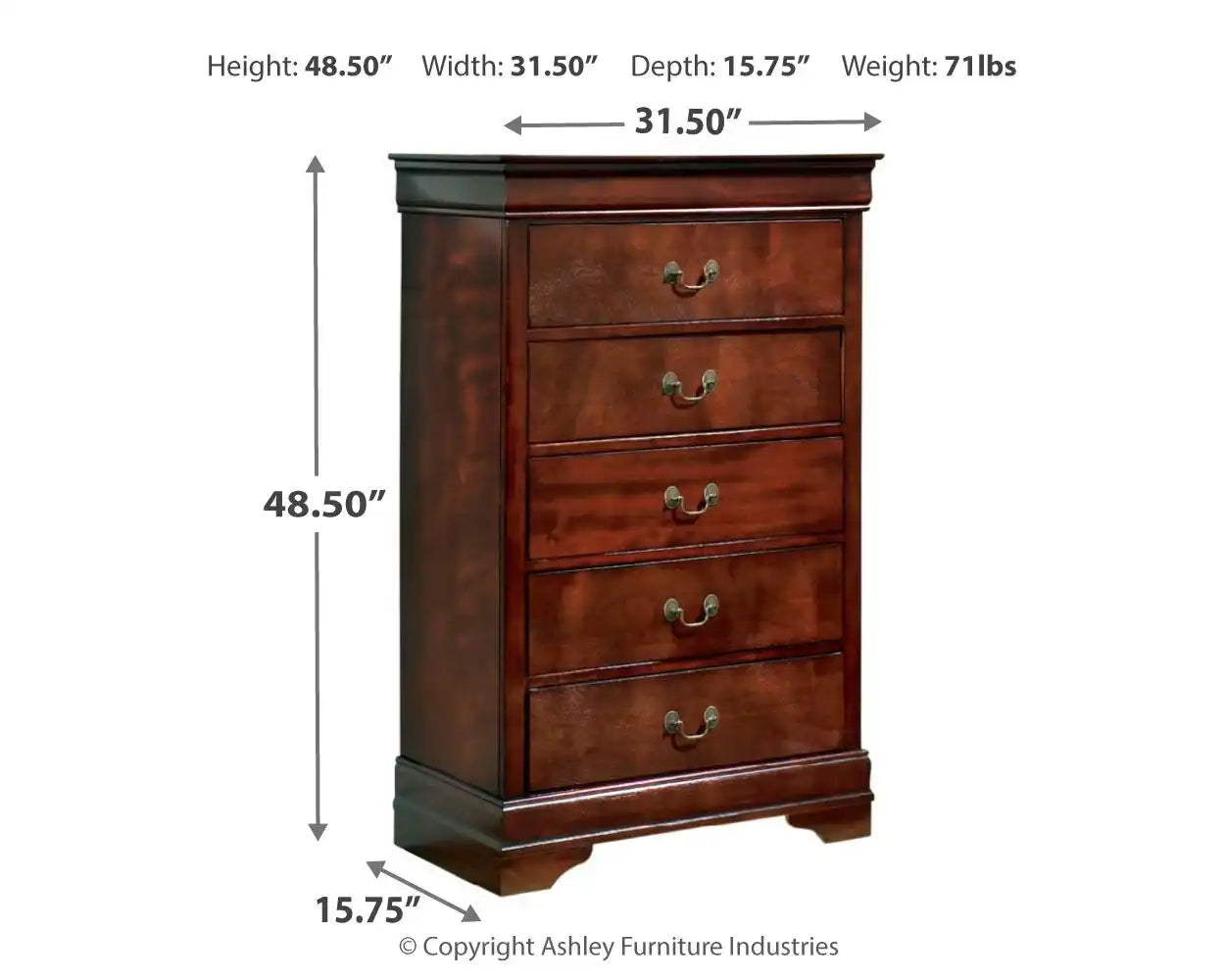 Alisdair - Chest - Reddish Brown - Best Buy Furniture