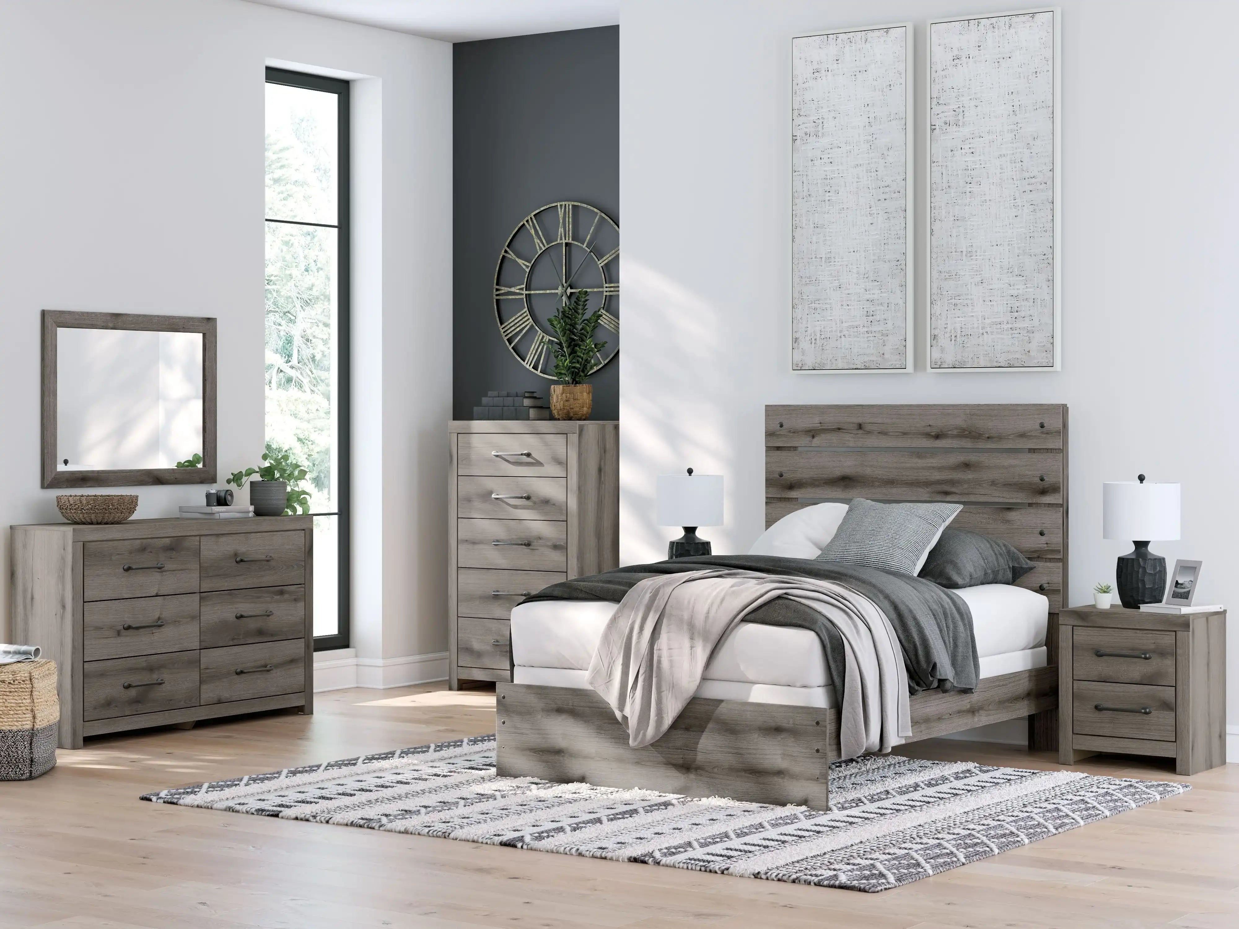 Graystorm - Bedroom Mirror - Brown Gray - Best Buy Furniture
