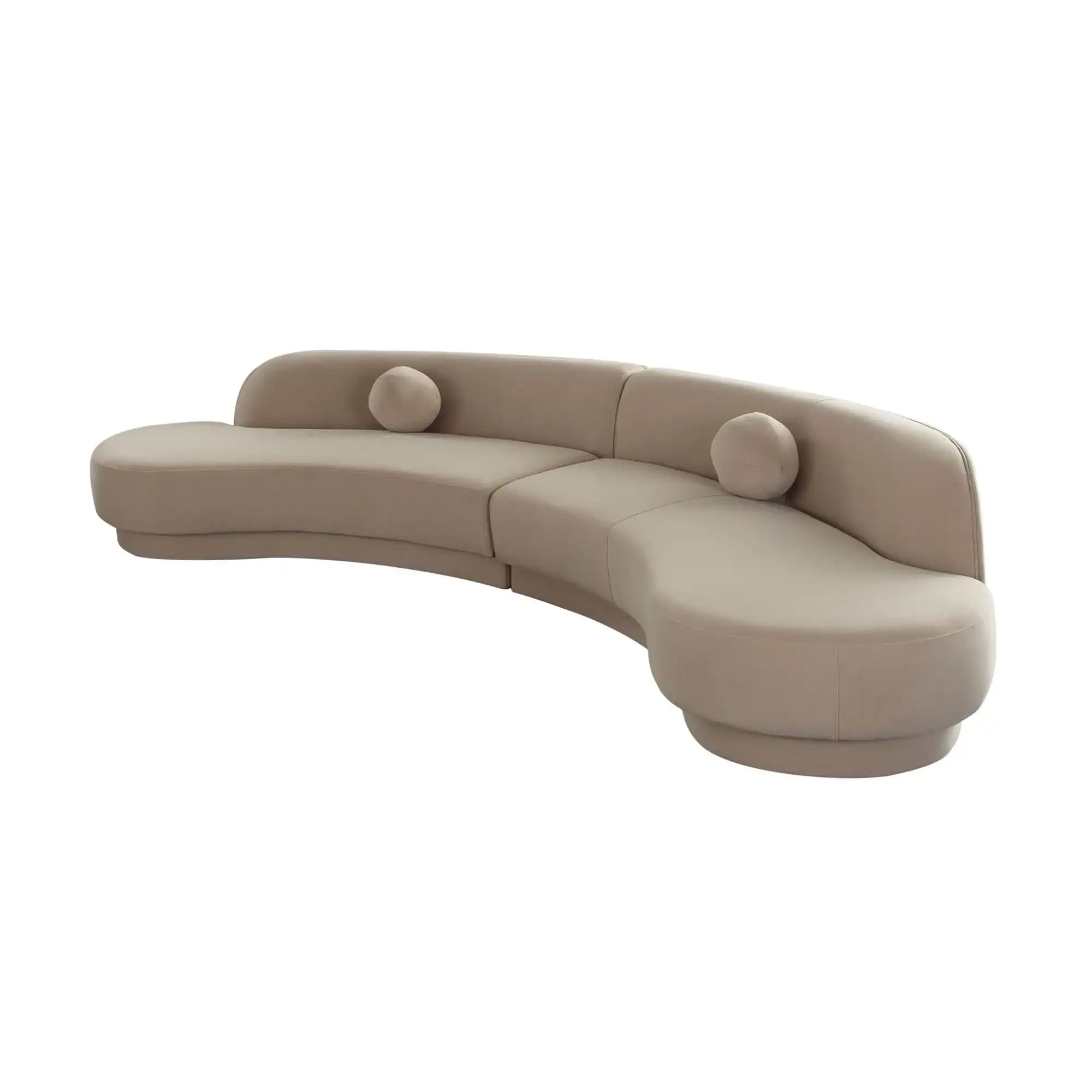 Zelda Light Camel Performance Velvet 2 Piece Sectional Sofa - Best Buy Furniture