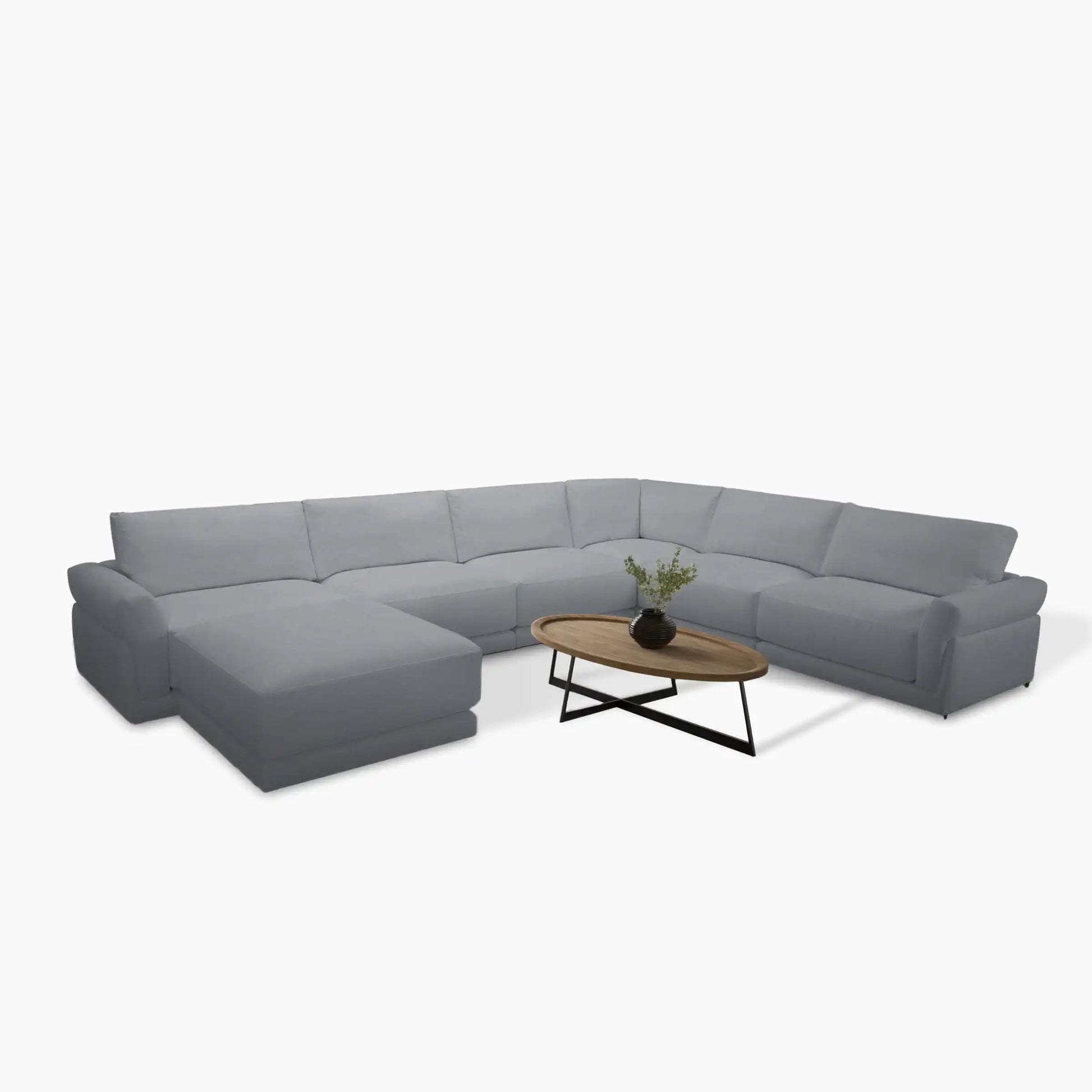Brent 6-Piece Modular Sectional – Gray - Best Buy Furniture