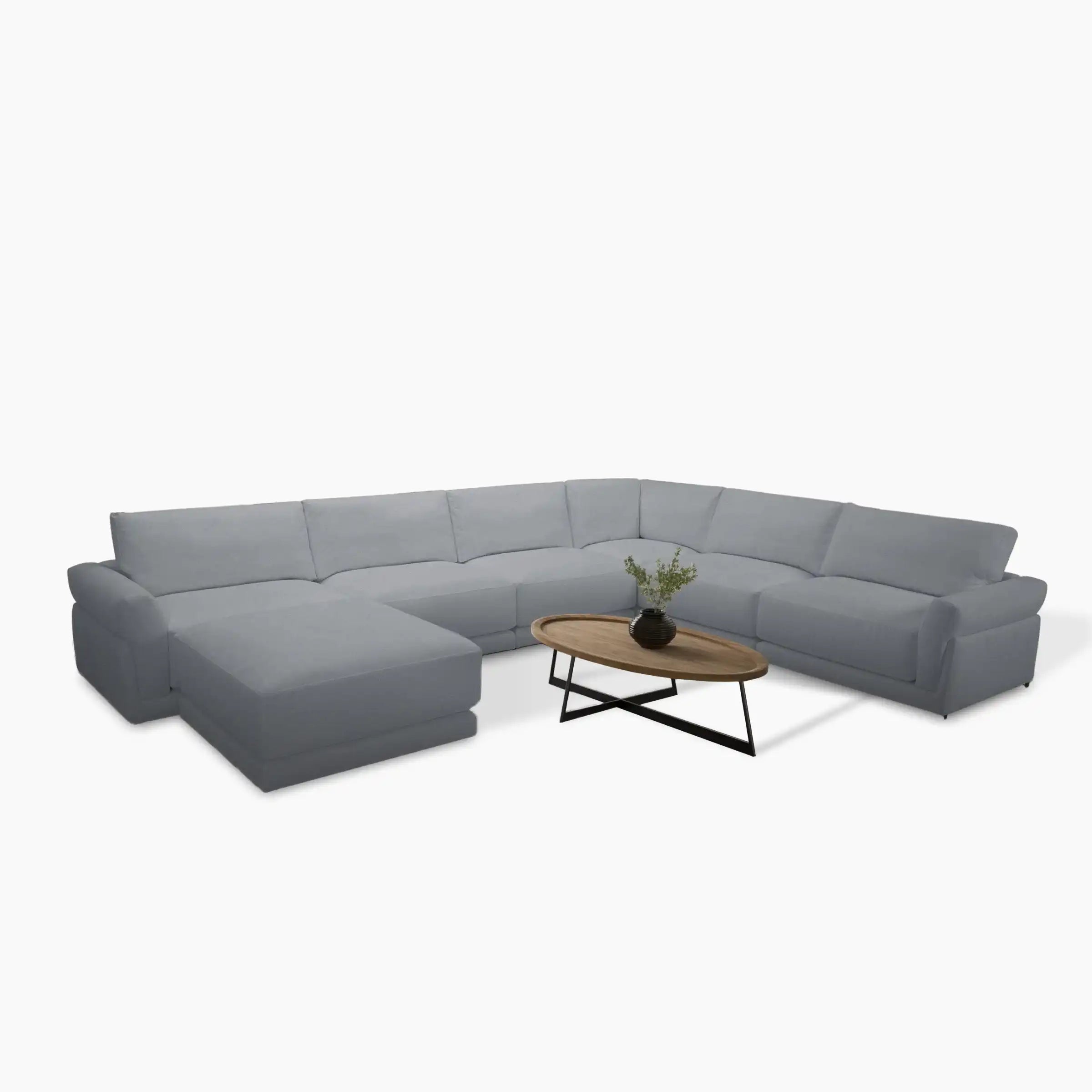 Brent 6-Piece Modular Sectional – Gray - Best Buy Furniture
