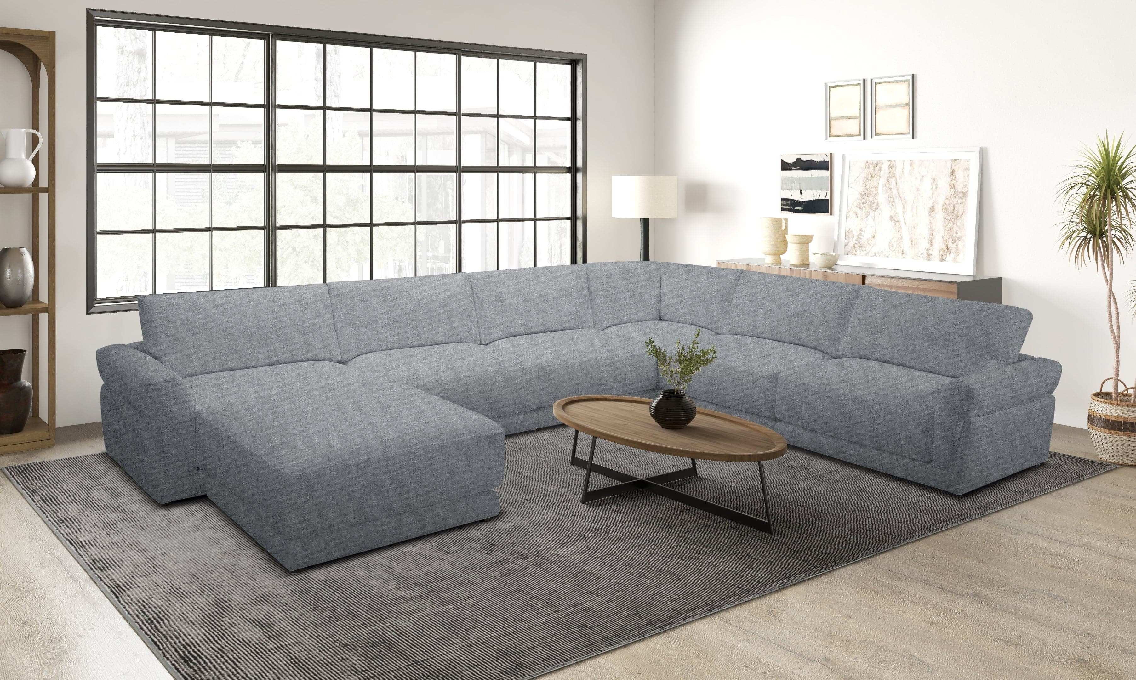 Brent 6-Piece Modular Sectional – Gray - Best Buy Furniture
