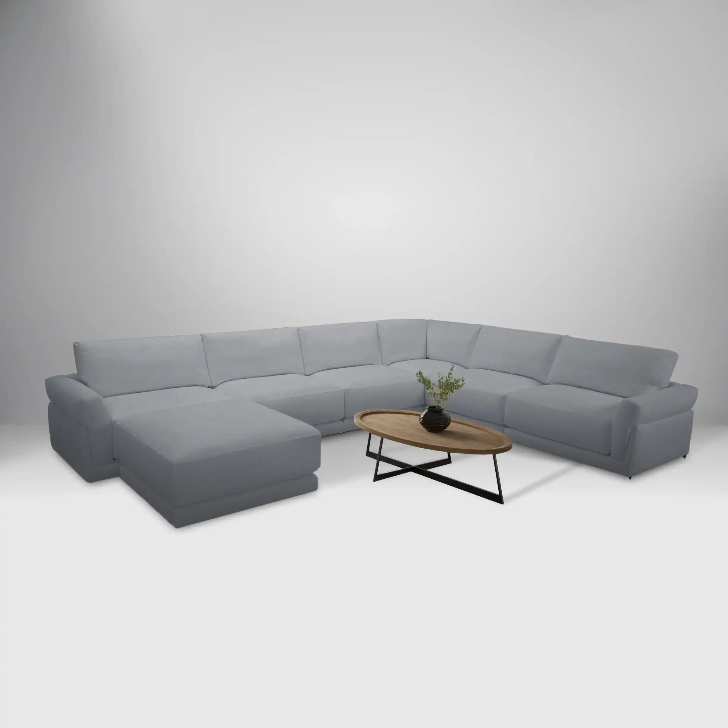 Brent 6-Piece Modular Sectional – Gray - Best Buy Furniture