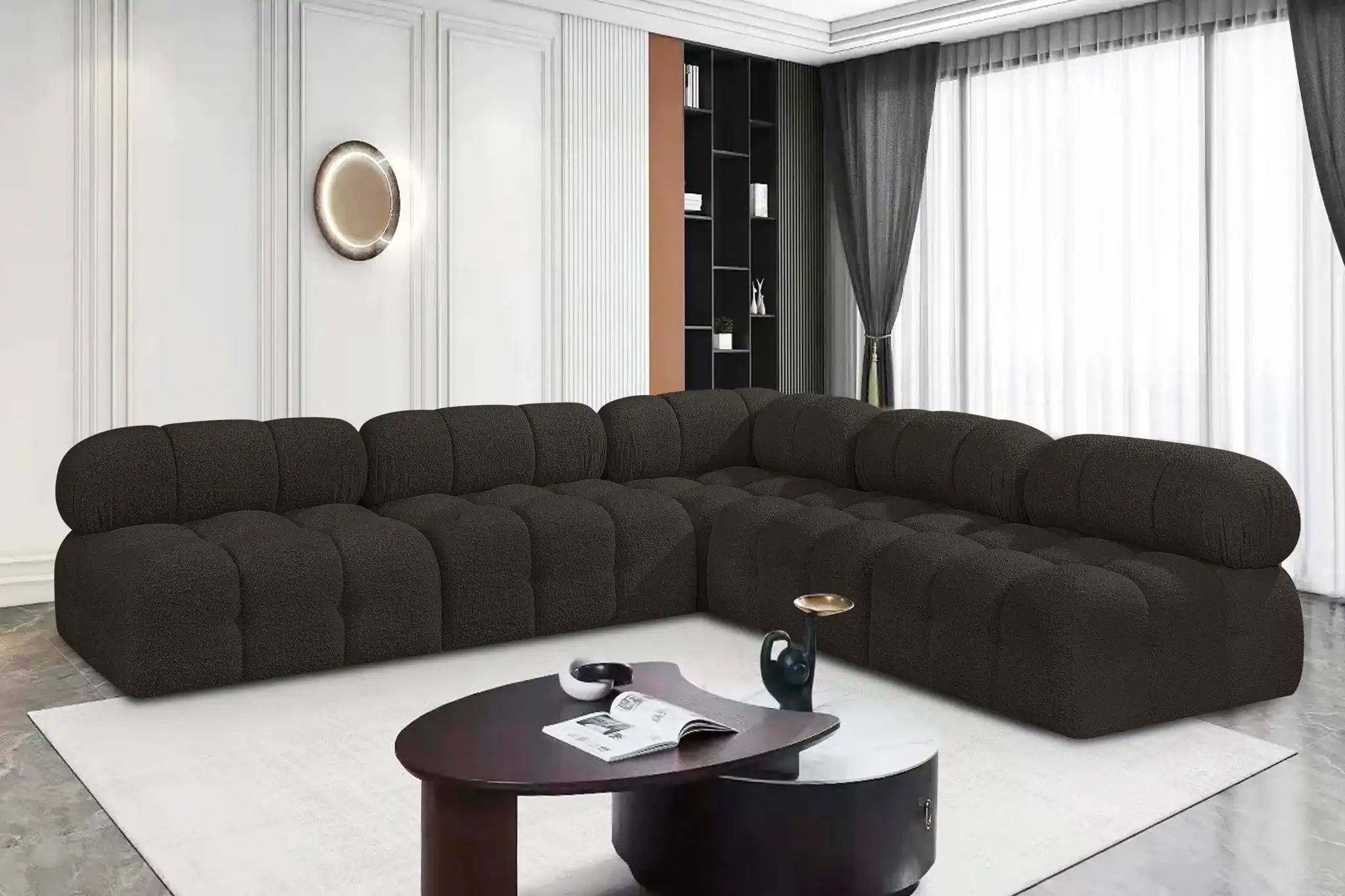 Ames - 5 Piece Fabric Modular Corner Sectional