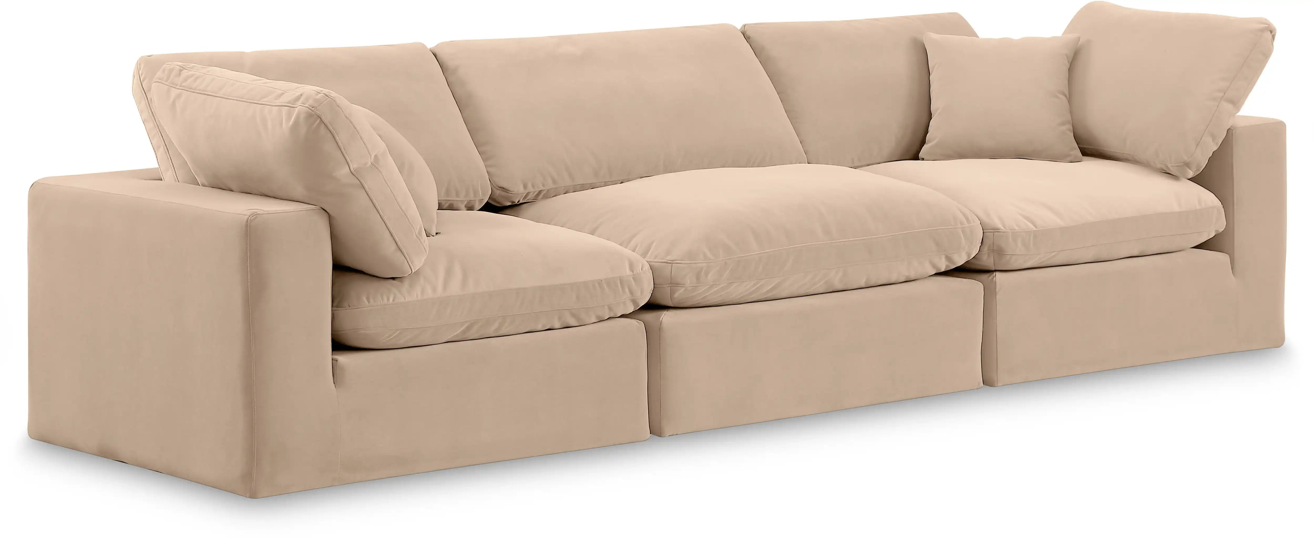 Comfy - Velvet Modular Sofa 3 Seats - Best Buy Furniture