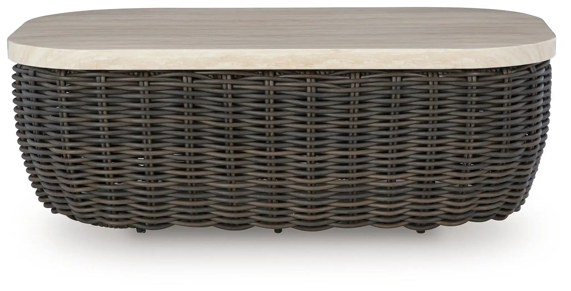 Kimora - Rectangular Cocktail Table - Beige / Dark Brown - Best Buy Furniture