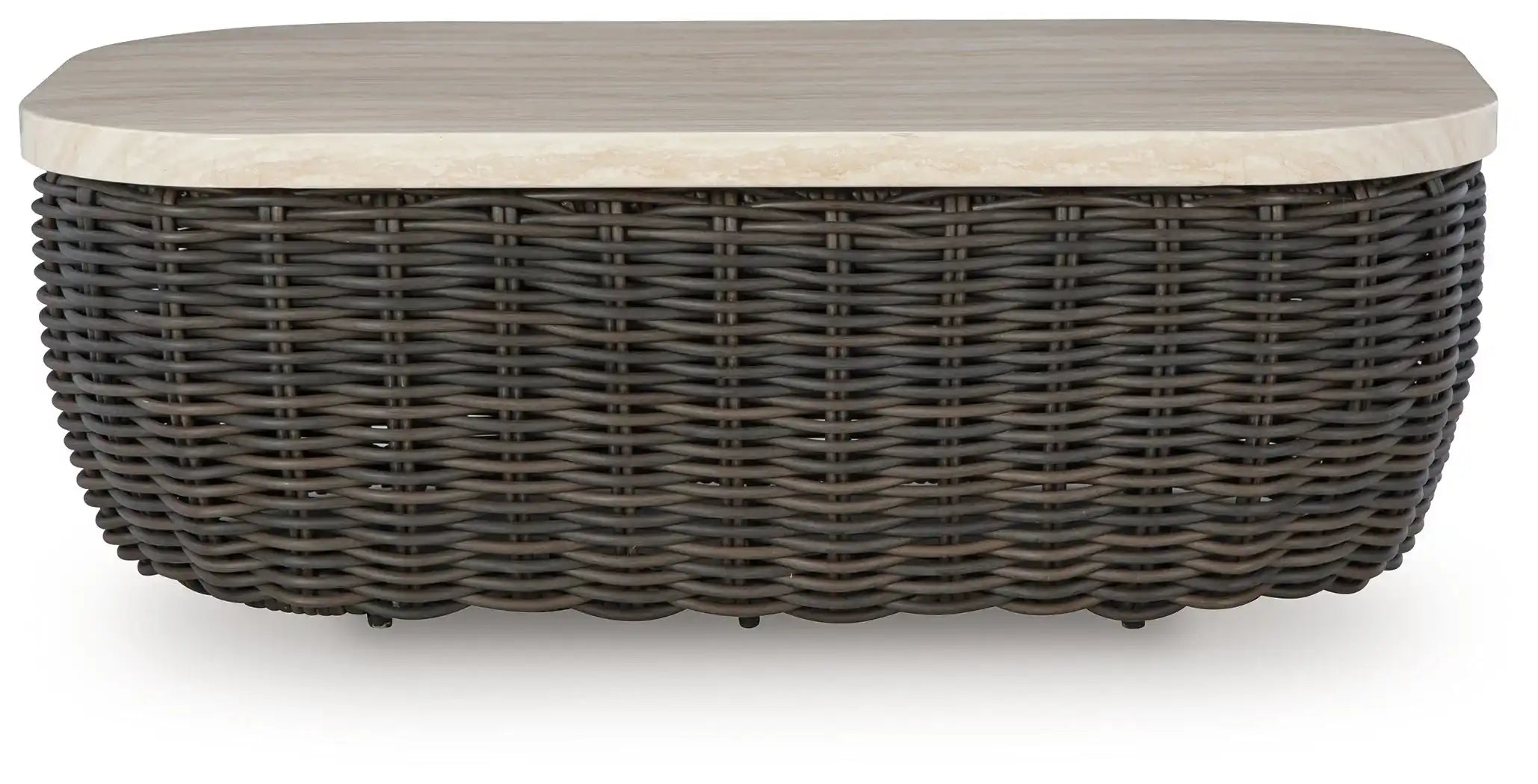 Kimora - Rectangular Cocktail Table - Beige / Dark Brown - Best Buy Furniture