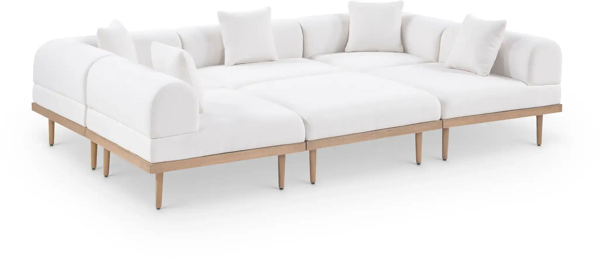 Laguna - 6 Piece 142" Outdoor Patio Modular Sectional - Best Buy Furniture