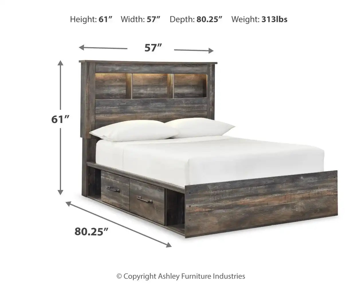 Drystan - Panel Bookcase Bed - Best Buy Furniture