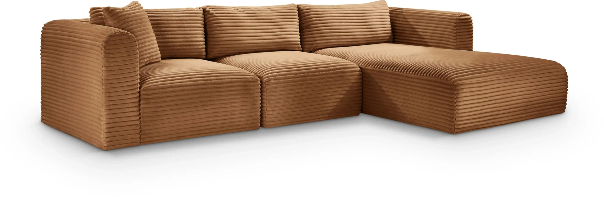Shaggy - Fabric 3 Piece Modular Sectional - Best Buy Furniture