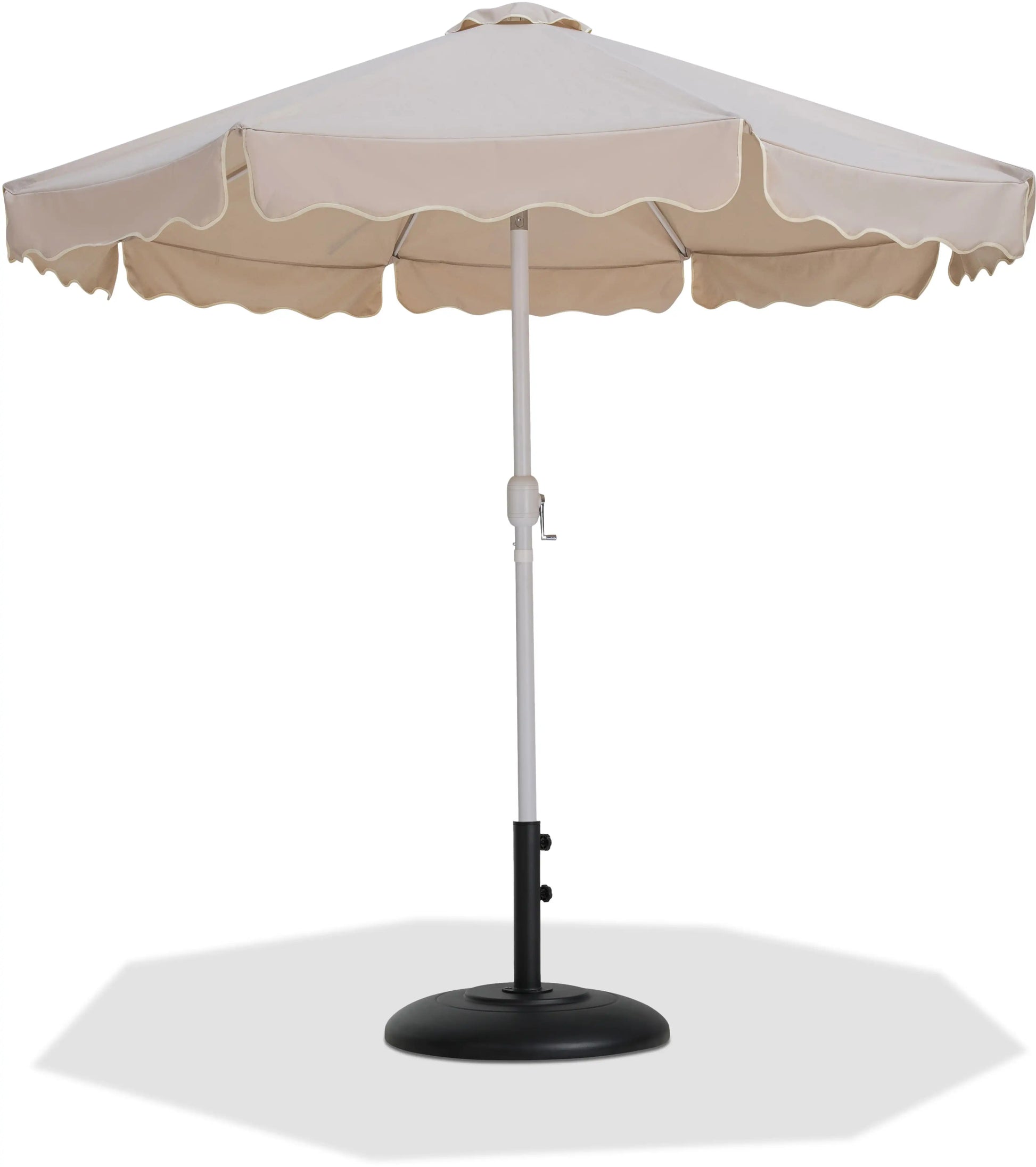 Amalfi - Patio Umbrella - Black Base / White Pole - Best Buy Furniture