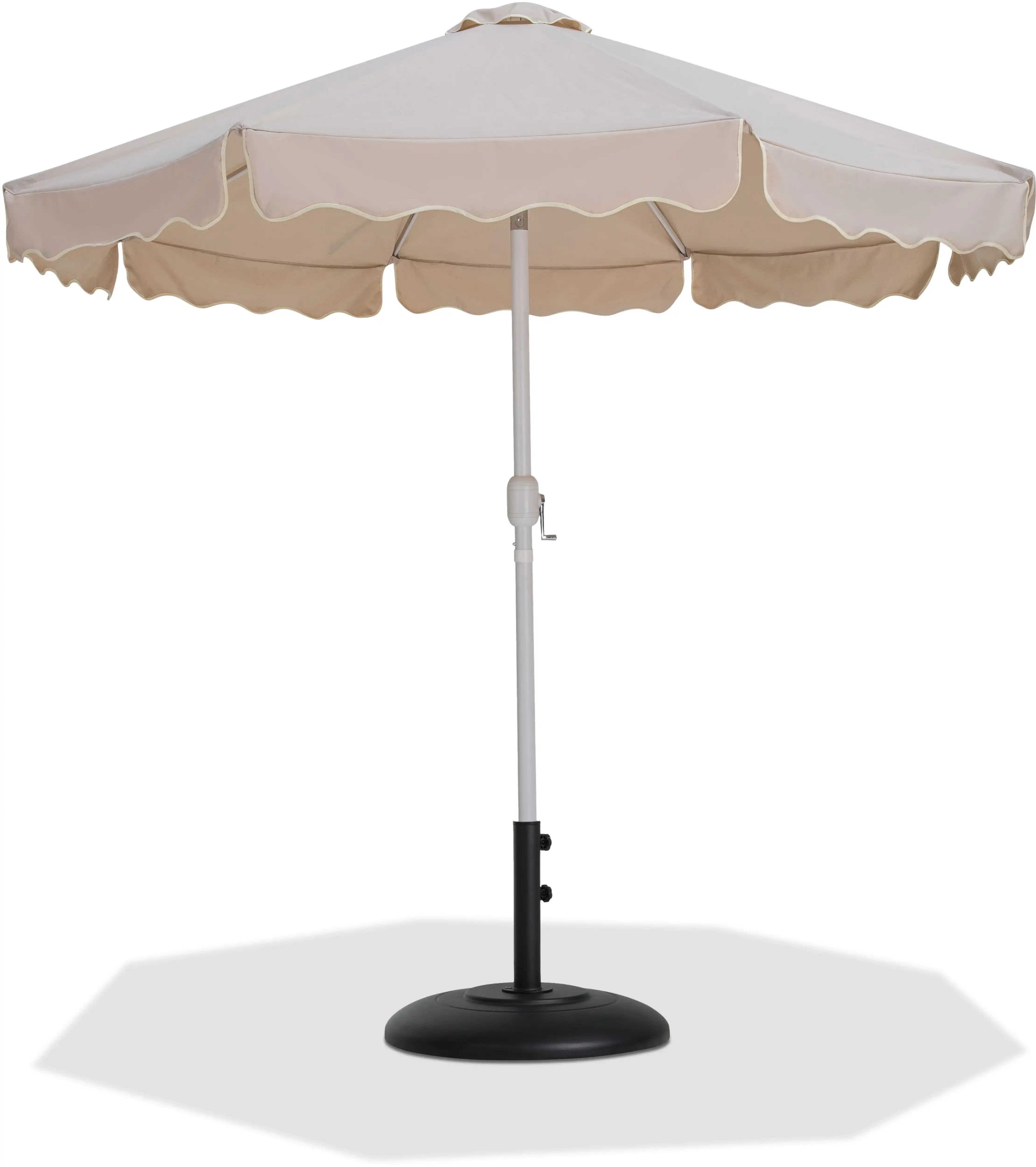 Amalfi - Patio Umbrella - Black Base / White Pole - Best Buy Furniture