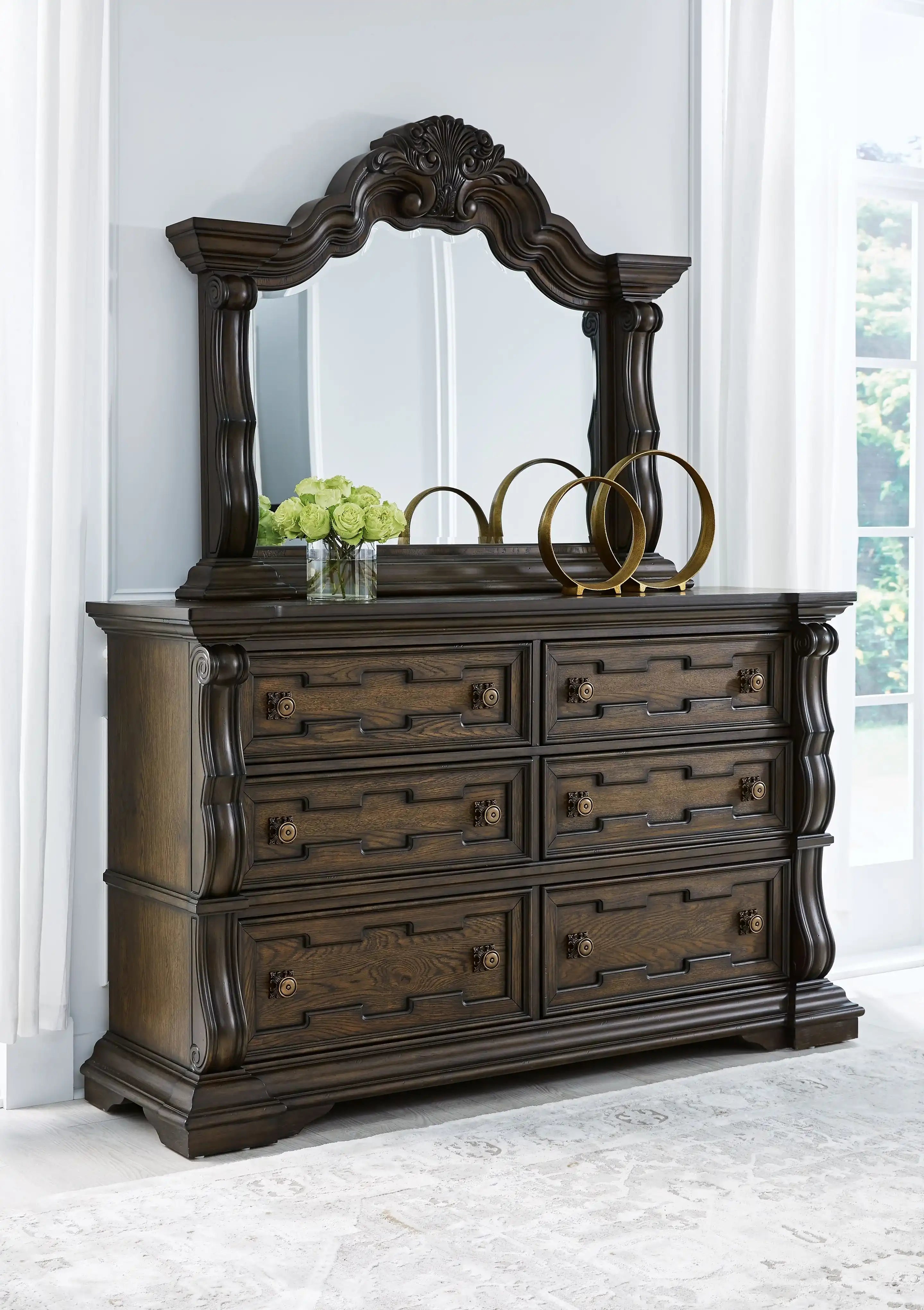 Maylee - Dresser And Mirror - Dark Brown - Best Buy Furniture