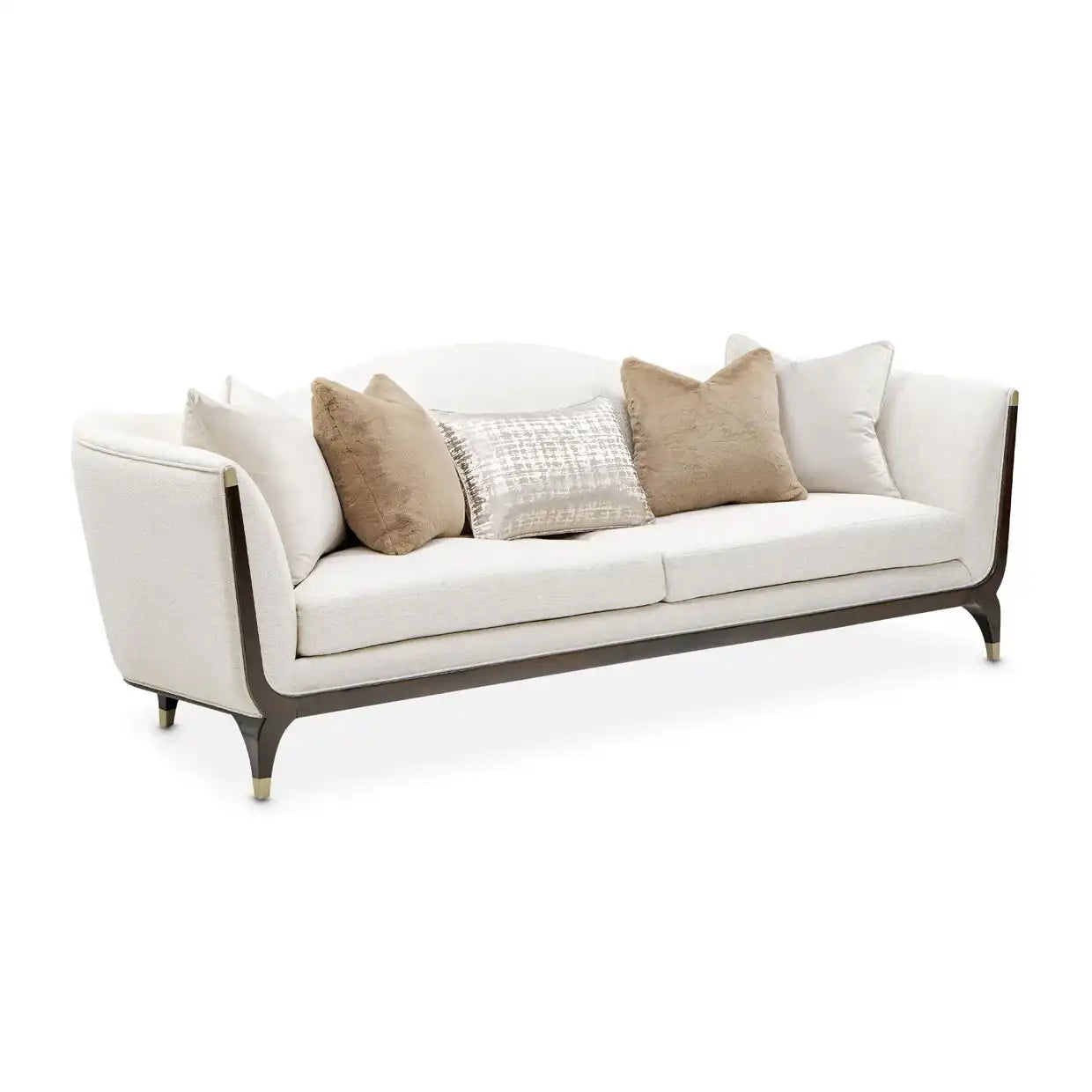 Paris Chic - Sofa - Cremini / Espresso - Best Buy Furniture