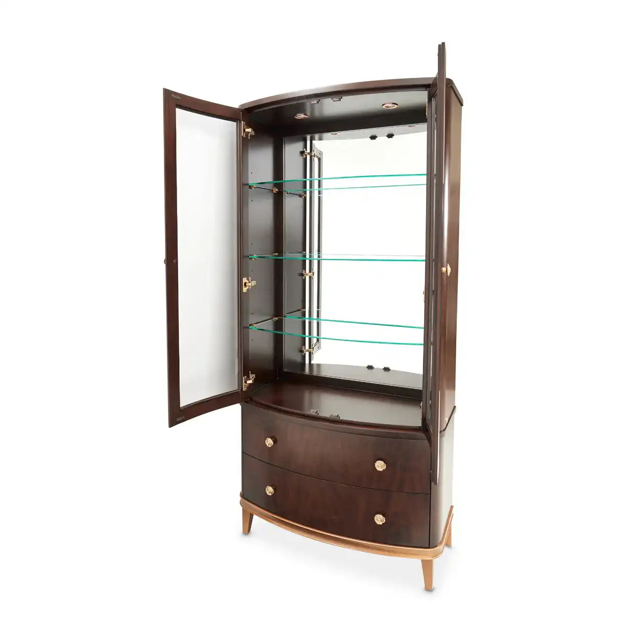 Camellia Field - Display Cabinet - Dark Brown - Best Buy Furniture